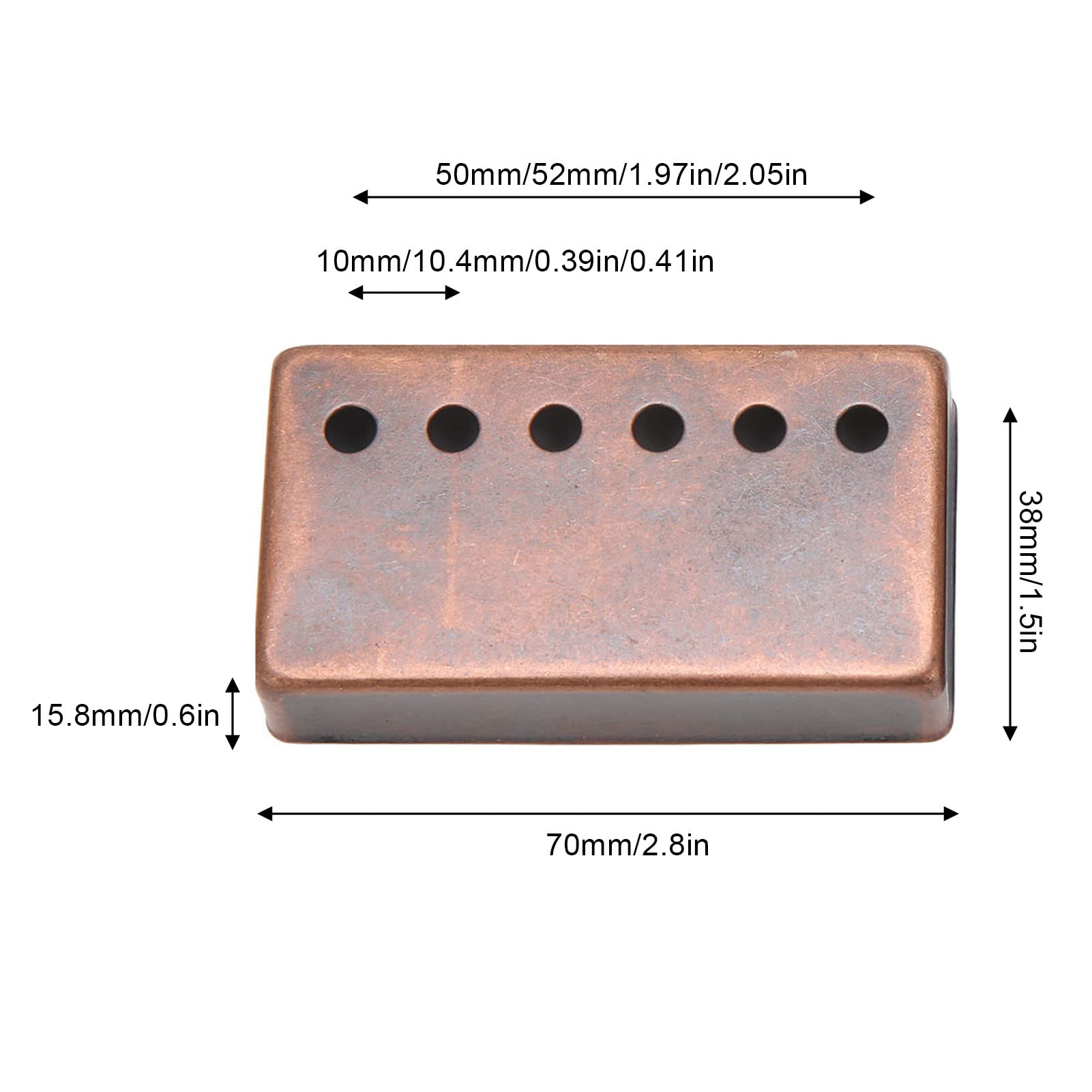 Bronze Electric Guitar Pickup Cover - 2-Piece Scratch-Resistant Shell for Protection | Perfect for Gibson, Fender & DIY Guitar Upgrades