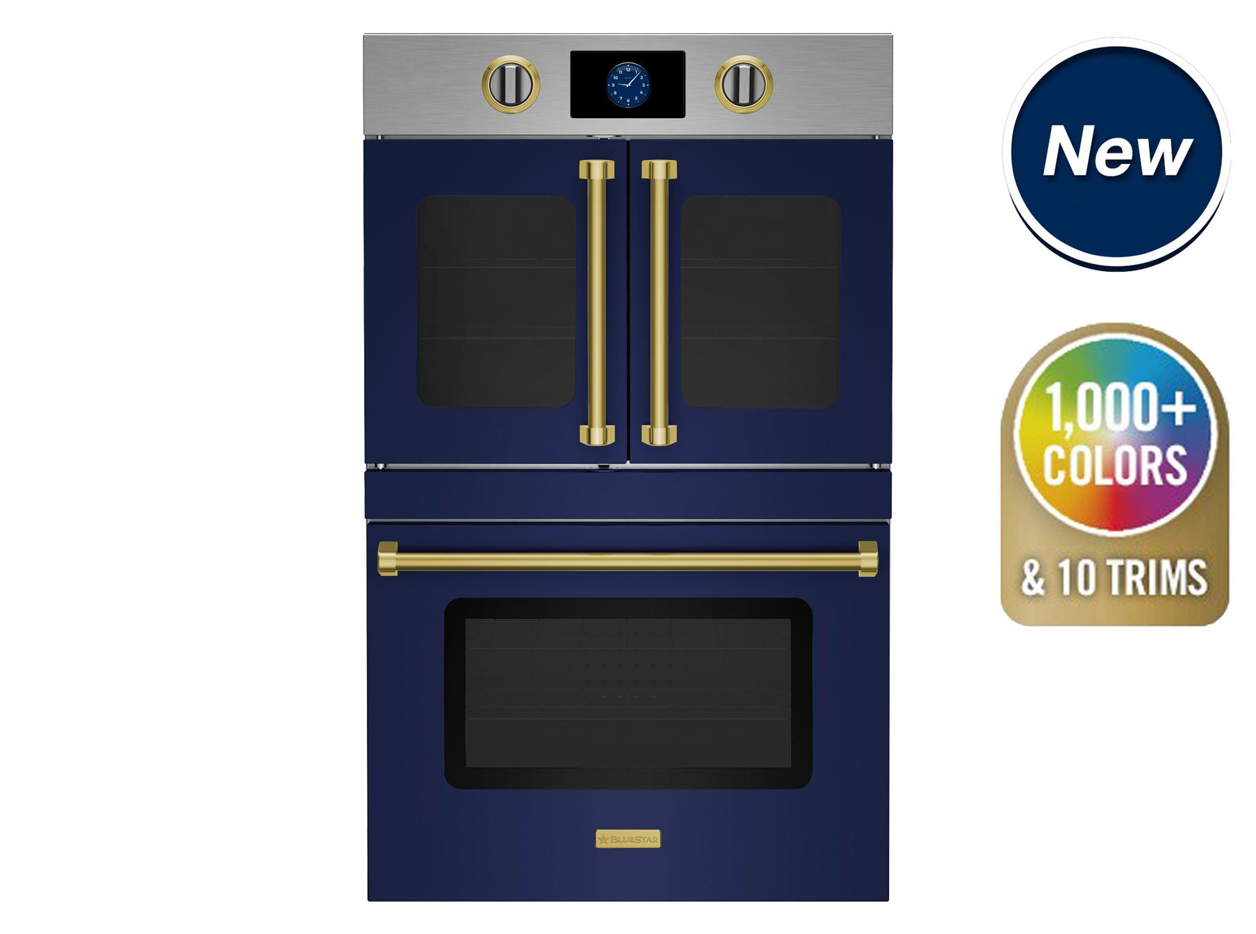 Bluestar BSDEWO30SDV3 30-Inch Double Electric Wall Oven with French & Drop-Down Doors - Perfect for Modern Kitchens, Baking, and Entertaining