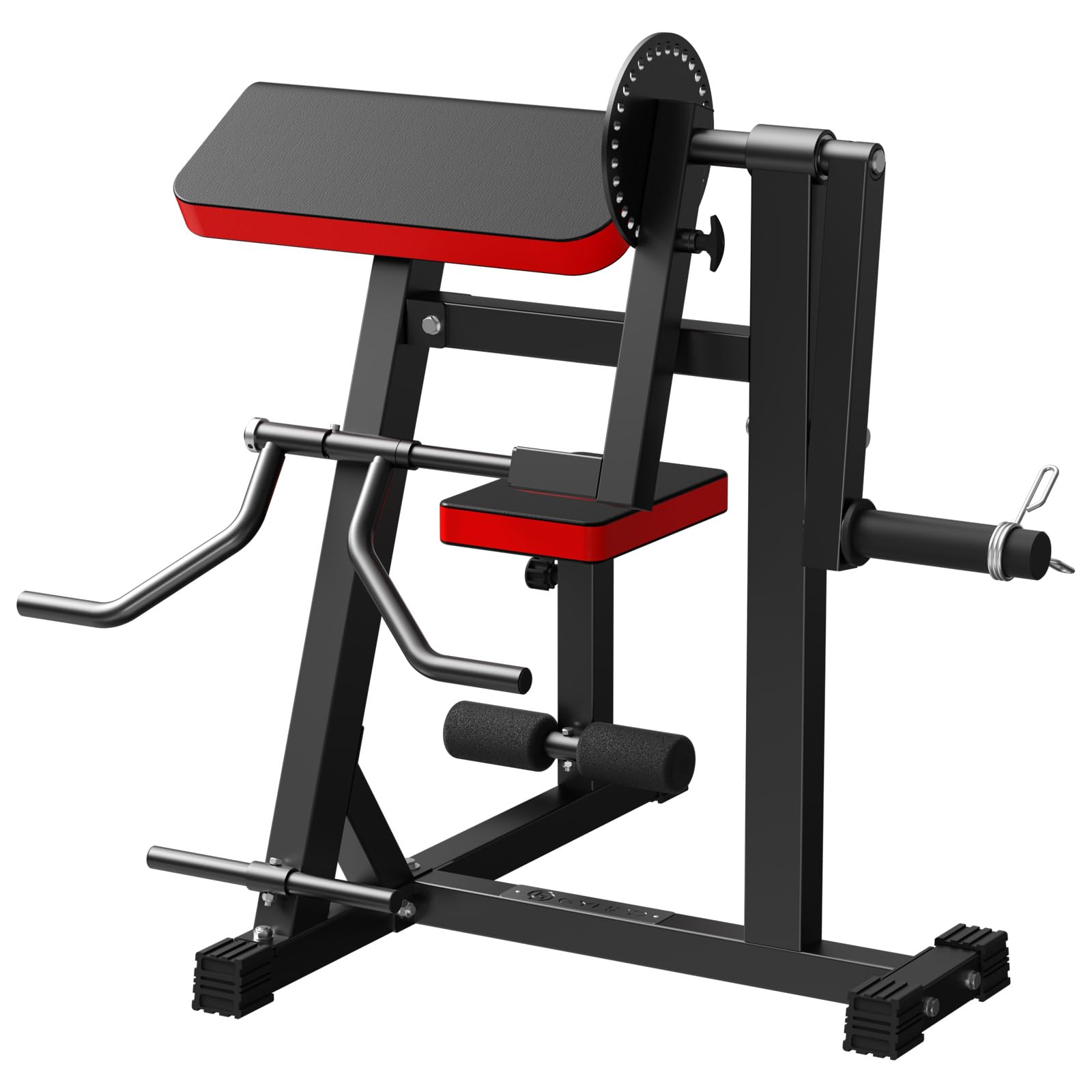 2-in-1 Bicep & Tricep Curl Machine with Adjustable Seat - Plate Loaded Preacher Curl Bench for Arm Isolation - Home Gym Strength Training Equipment for Biceps & Triceps Workouts - Perfect for Small Spaces & Full-Body Fitness Routines