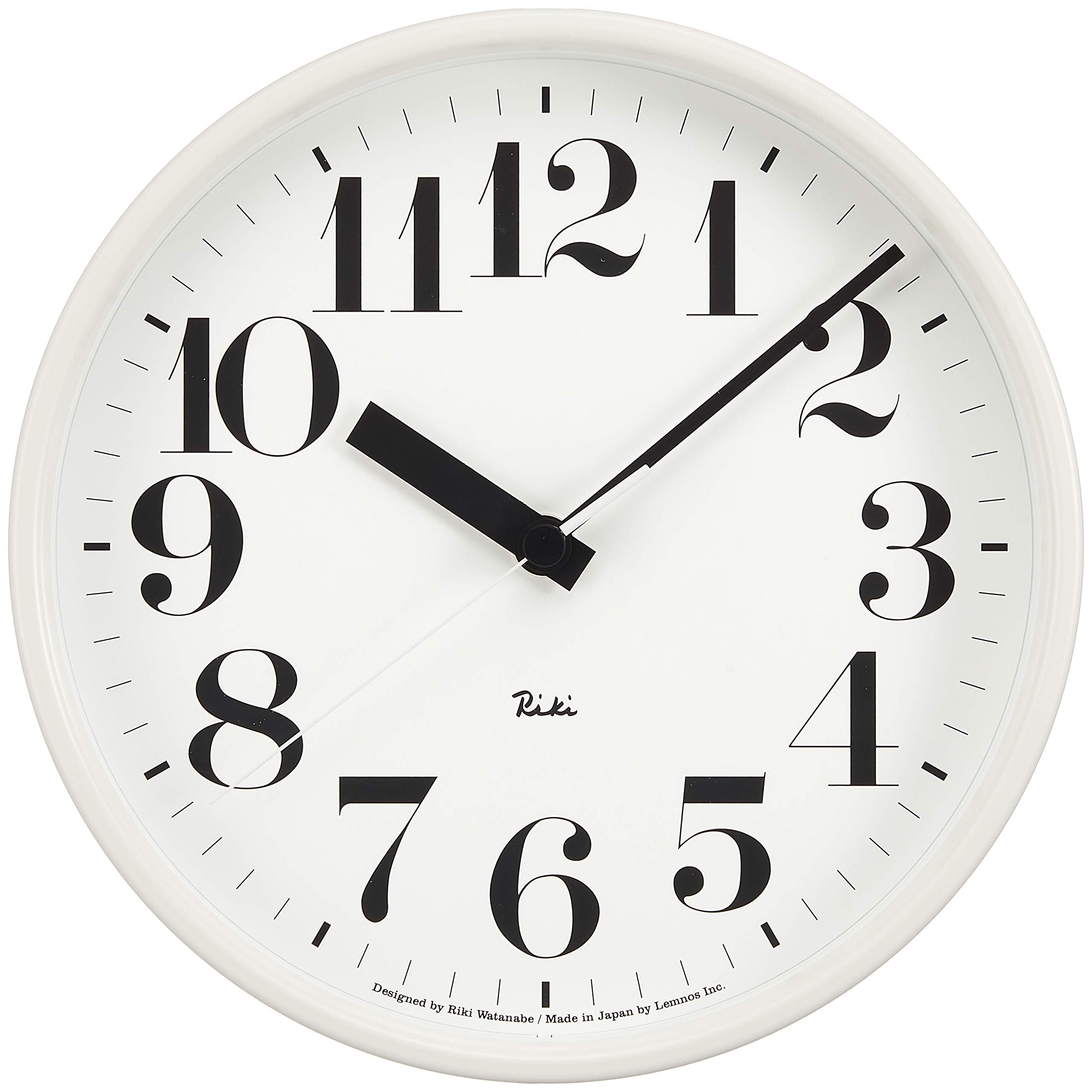 Remnos WR08-25 WH Lemnos Wall Clock with Radio - White Aluminum Modern Clock for Home, Office & Bedroom | Bold Design & Timekeeping Functionality