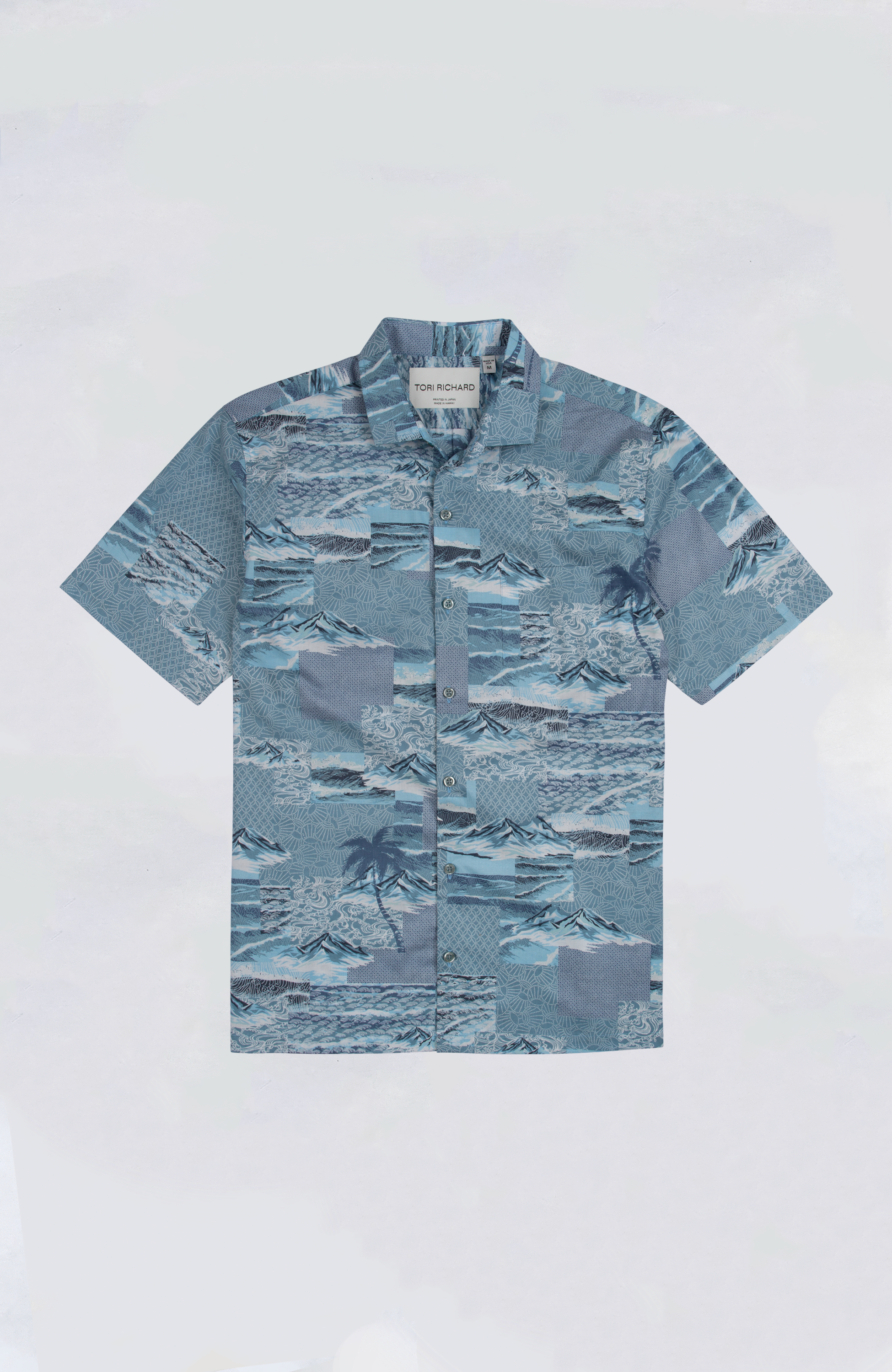 Tori Richard Shashiko Waves Aloha Shirt - Stylish Hawaiian Casual Wear for Men, Beach Outings & Summer Vacations