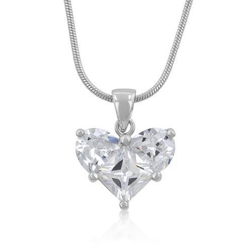 Elegant Clear Crystal Heart Pendant Necklace for Women - Perfect for Valentine's Day Gifts, Anniversary Presents & Romantic Occasions