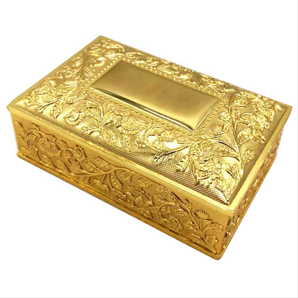 Vintage Gold Flip Jewelry Box - Creative Ring Storage & Gift Box, Handcrafted Figurine Ornament for Home Decor | Perfect for Wedding, Anniversary & Birthday Gifts