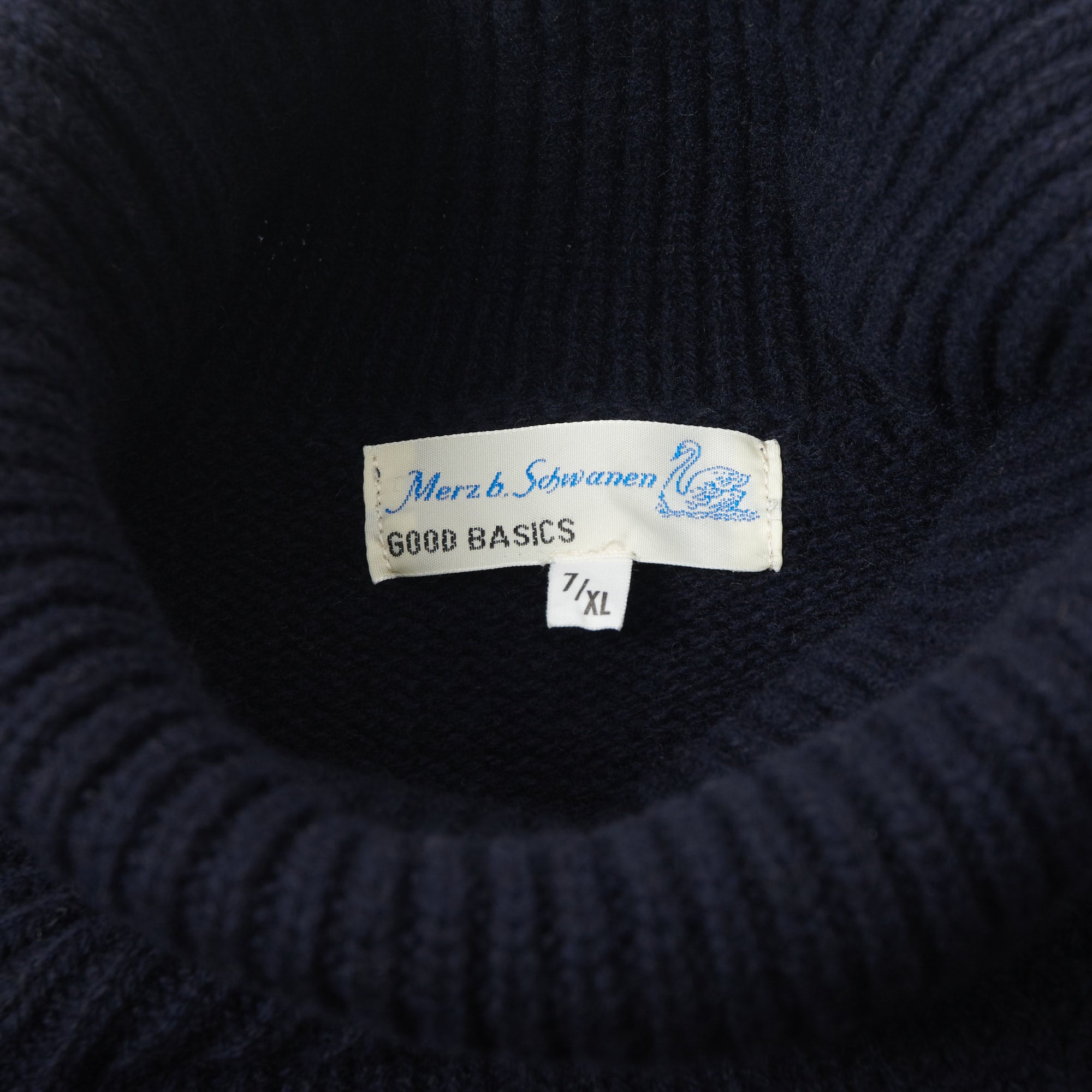 Merz b. Schwanen LOCT01 Premium Cotton Turtleneck Sweater for Men - Dark Navy | Warm Winter Pullover for Casual & Business Wear