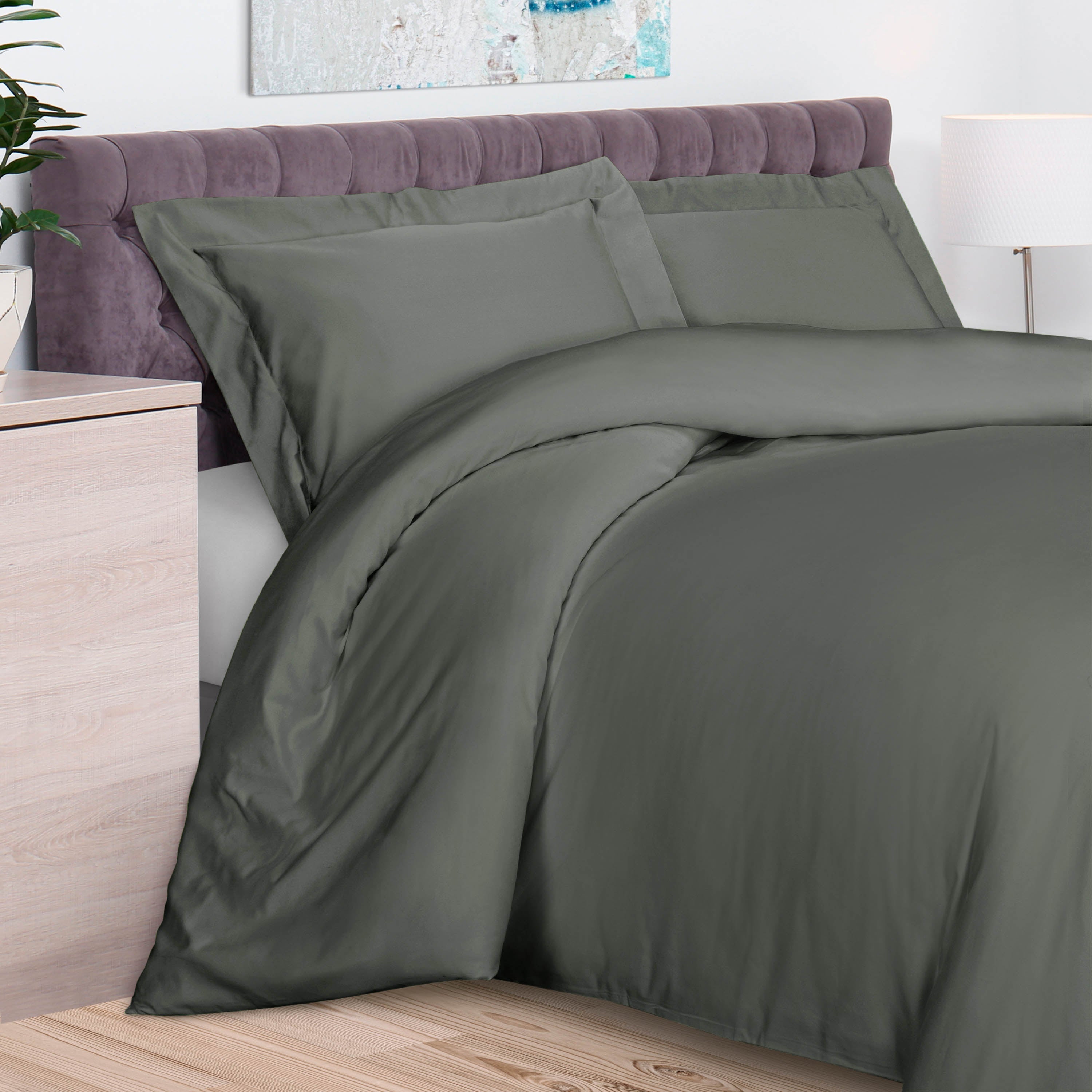 Premium 300 Thread Count Bamboo Rayon Duvet Cover Set - Soft, Breathable & Hypoallergenic Bedding for All Seasons - Ideal for Master Bedroom, Guest Room & Dormitory
