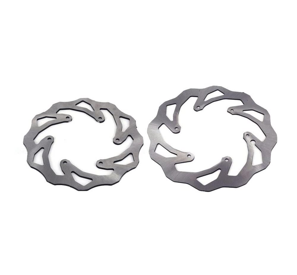 High-Performance Motorcycle Brake Disc Rotor Set - Front & Rear Compatible with KTM SX/SXC/SXF/EXC/EXCF/XC/F/XCW Supermoto 125-500cc - Red (Ideal for Racing, Off-Road & Street Riding)