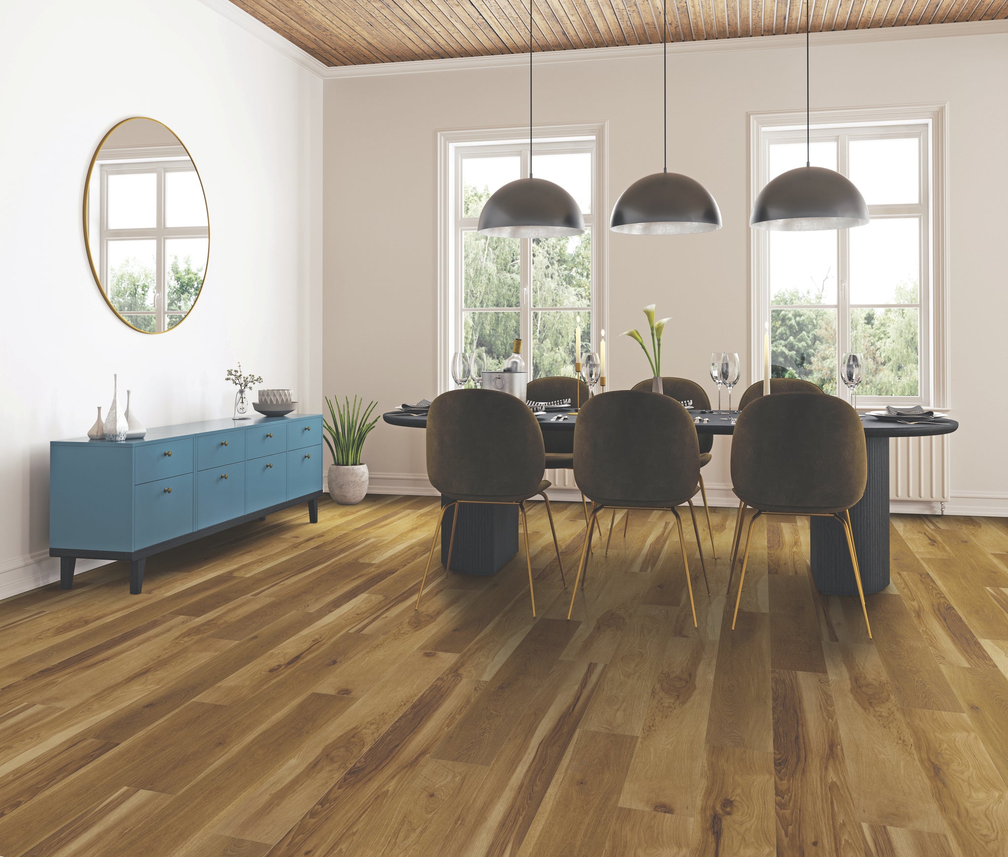 Coretec Plus HD Integrated Bevel Blended Sienna 7x48 Waterproof Luxury Vinyl Plank Flooring - Perfect for Living Rooms, Kitchens & High-Traffic Areas