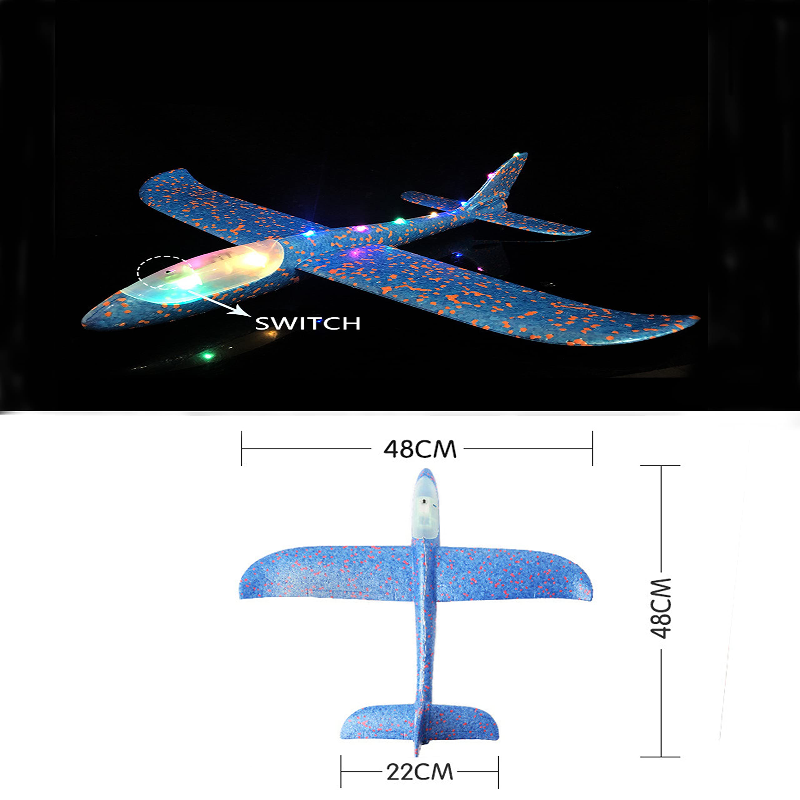 BAIVYLE 3 Pack Foam Airplanes for Kids - 18.9