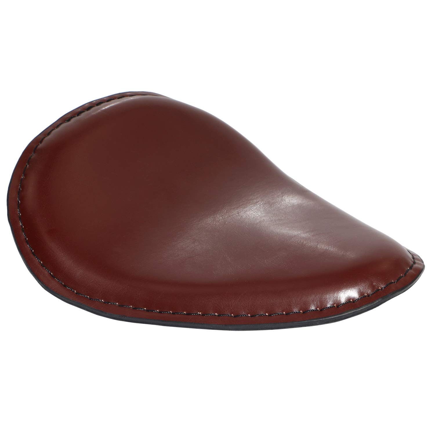 SHMTOOL Genuine Brown Leather Motorcycle Seat for Harley Chopper & Bobber - Premium Solo Rider Seat for Comfort & Style - Perfect for Cruising, Custom Builds & Long Rides