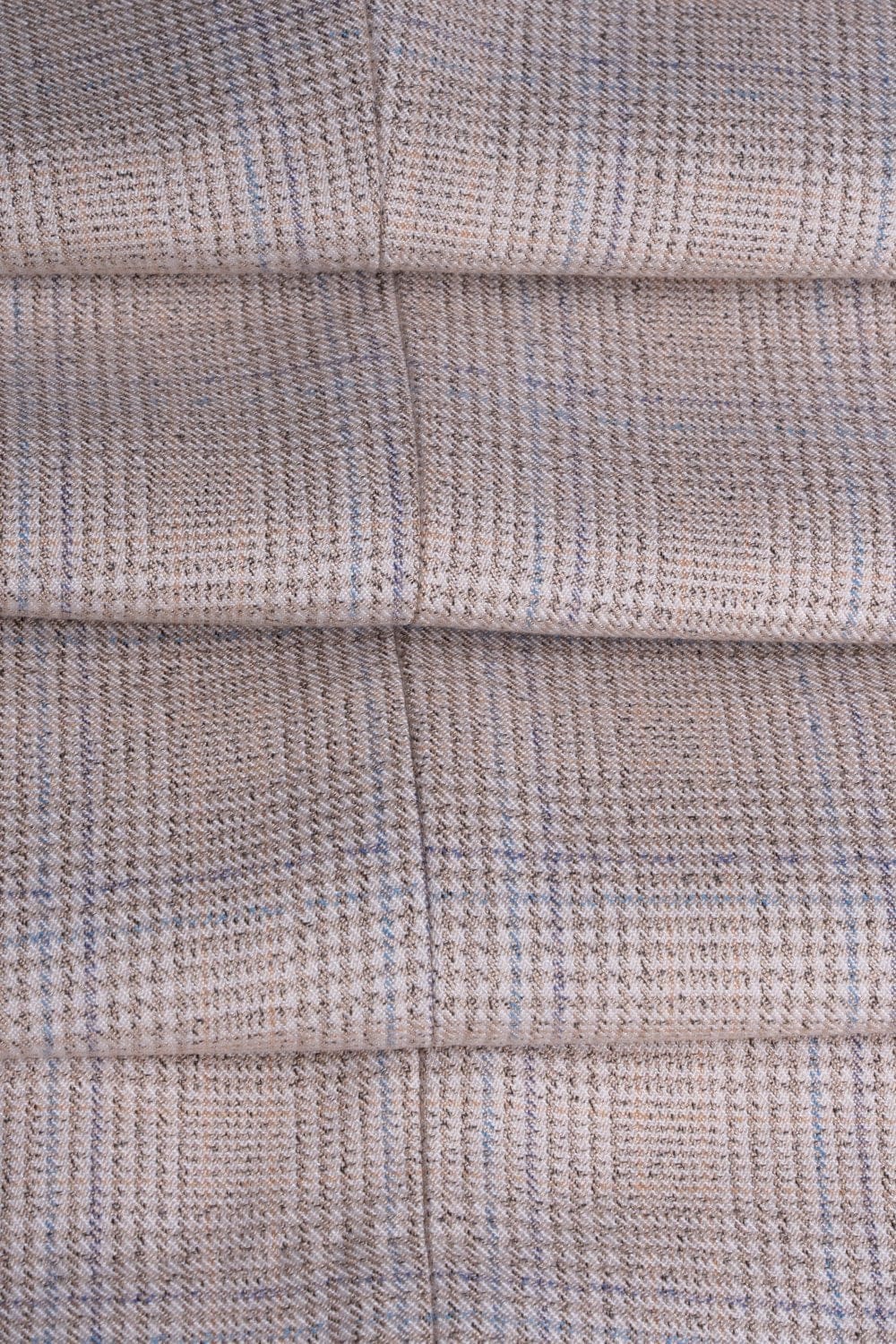 Cavani Caridi Men's Slim Fit Beige Tweed Check Blazer Jacket - Perfect for Business Meetings, Weddings & Formal Events