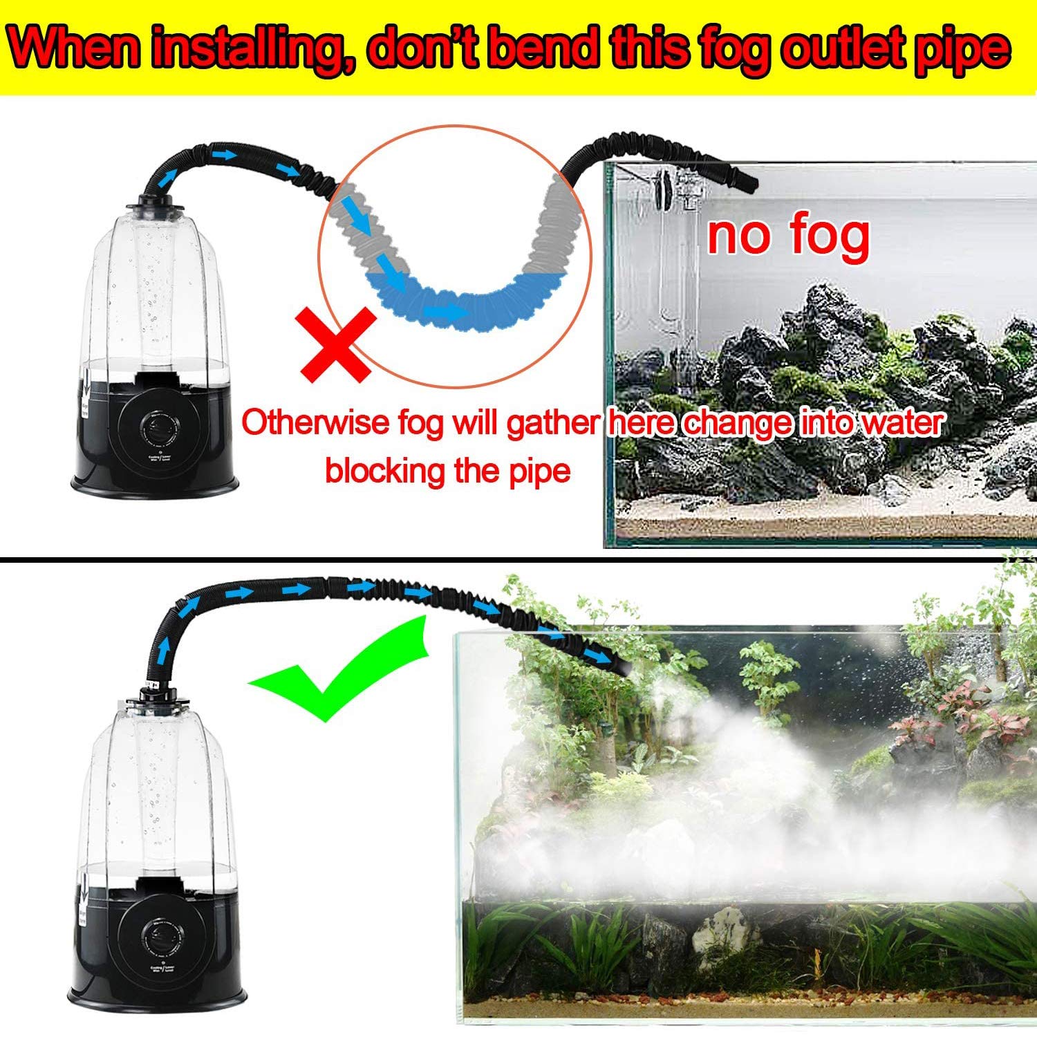 Coospider 3L Reptile Fogger Terrarium Humidifier - 380L/h High Output Mister for Reptiles, Amphibians & Herps - Ideal for Tropical Terrariums, Vivariums & Pet Habitats
