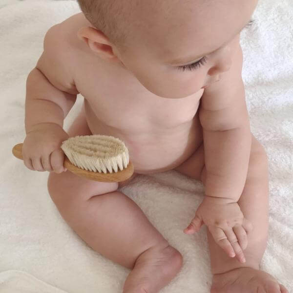 Soft Bristle Baby Hairbrush for Newborns & Toddlers - Gentle Detangling & Scalp Massage - Perfect for Daily Care, Bath Time & Sensitive Skin