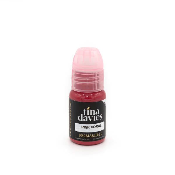 Perma Blend Tina Davies Professional Lip Blush Pigment - Lust Pink Coral for Natural Lip Tinting & Permanent Makeup | Salon & Home Use