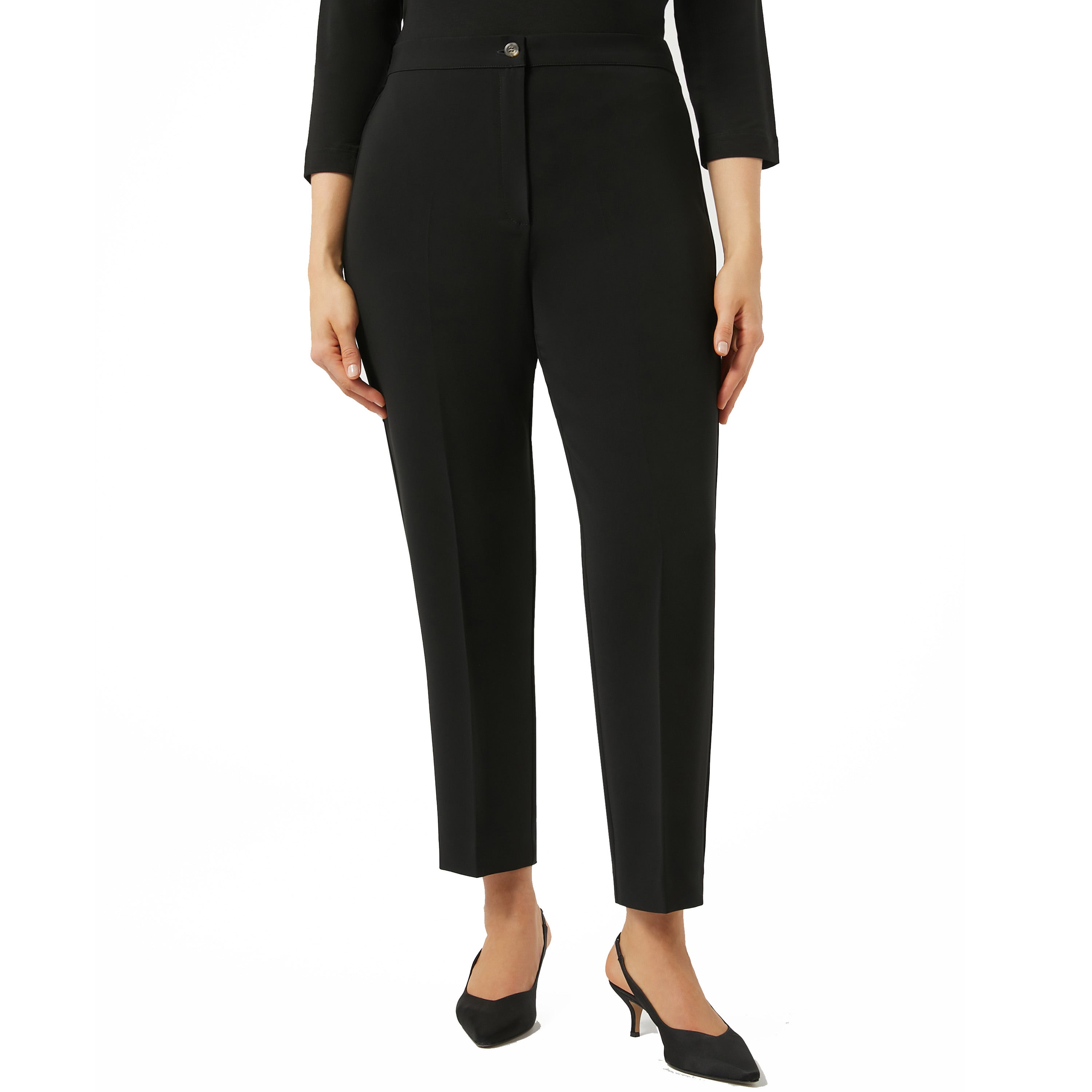 Ravel Tailored Cady Trouser - Women's High Waist Slim Fit Dress Pants for Office Work & Business Casual Wear