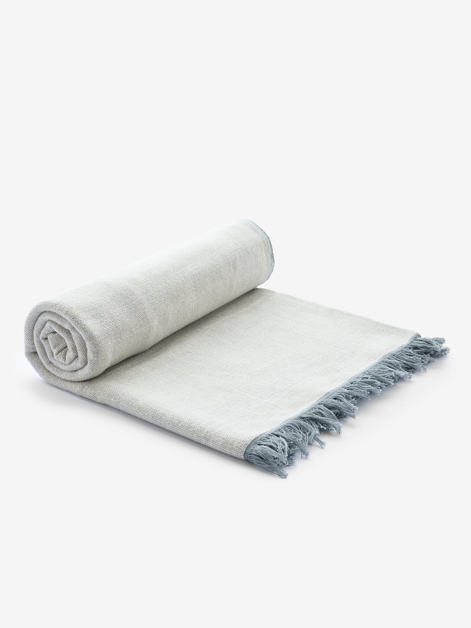 Organic Cotton Chambray Yoga Blanket for Meditation & Relaxation - Eco-Friendly Yoga Mat Cover, Cozy Throw for Home & Studio - Perfect for Yoga, Pilates, and Mindfulness Practice