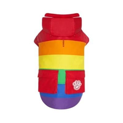 Canada Pooch Torrential Waterproof Dog Raincoat - Reflective & Lightweight for Small to Large Dogs - Perfect for Walking, Hiking & Outdoor Adventures (Rainbow Color)
