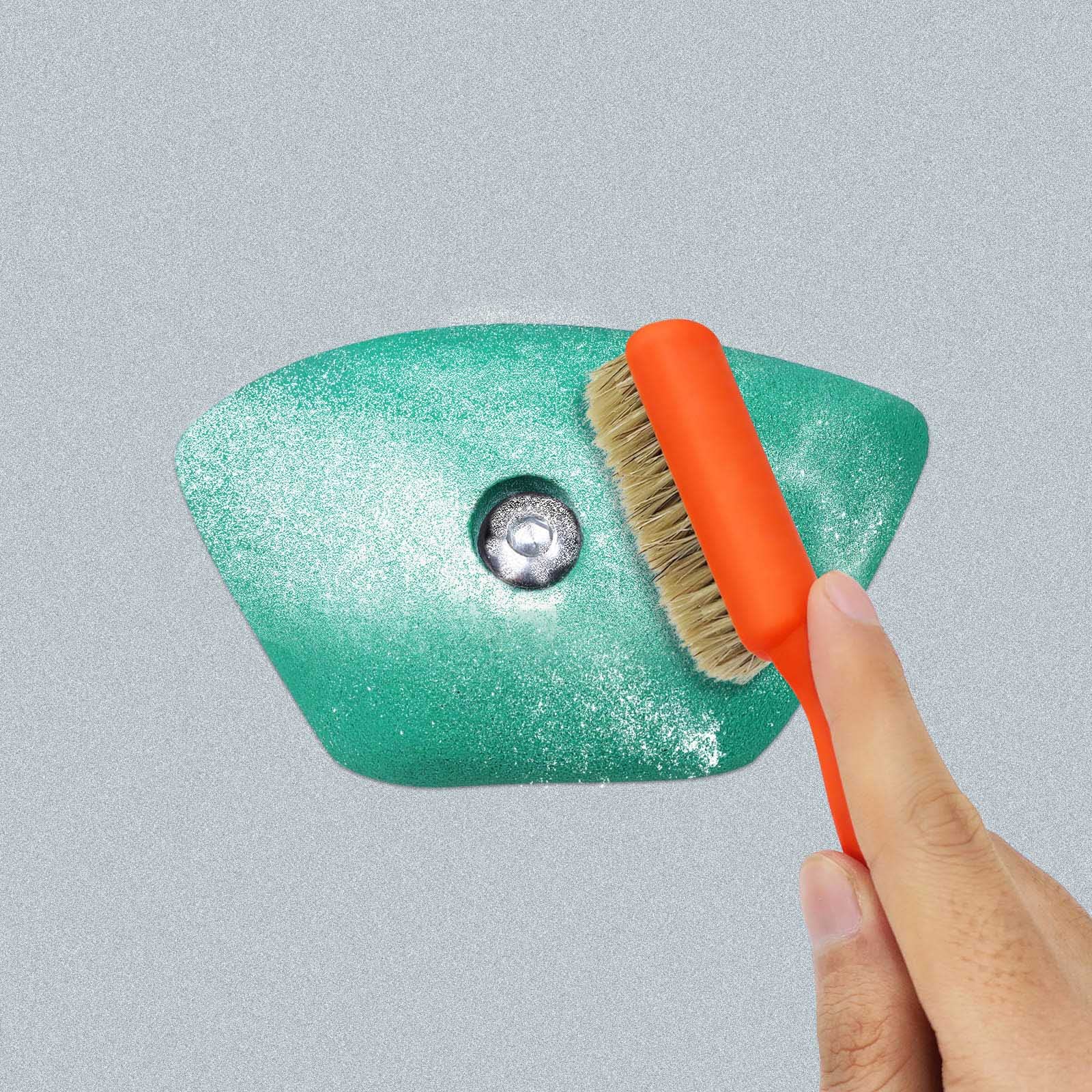 Premium TWO STONES Climbing Chalk Brush - Ultra Durable Boar Hair Bristles for Rock Climbing & Bouldering | Ergonomic Handle & Portable Design | Perfect for Gym Climbing, Outdoor Bouldering & Wall Holds Maintenance (Chalk Bag Not Included)