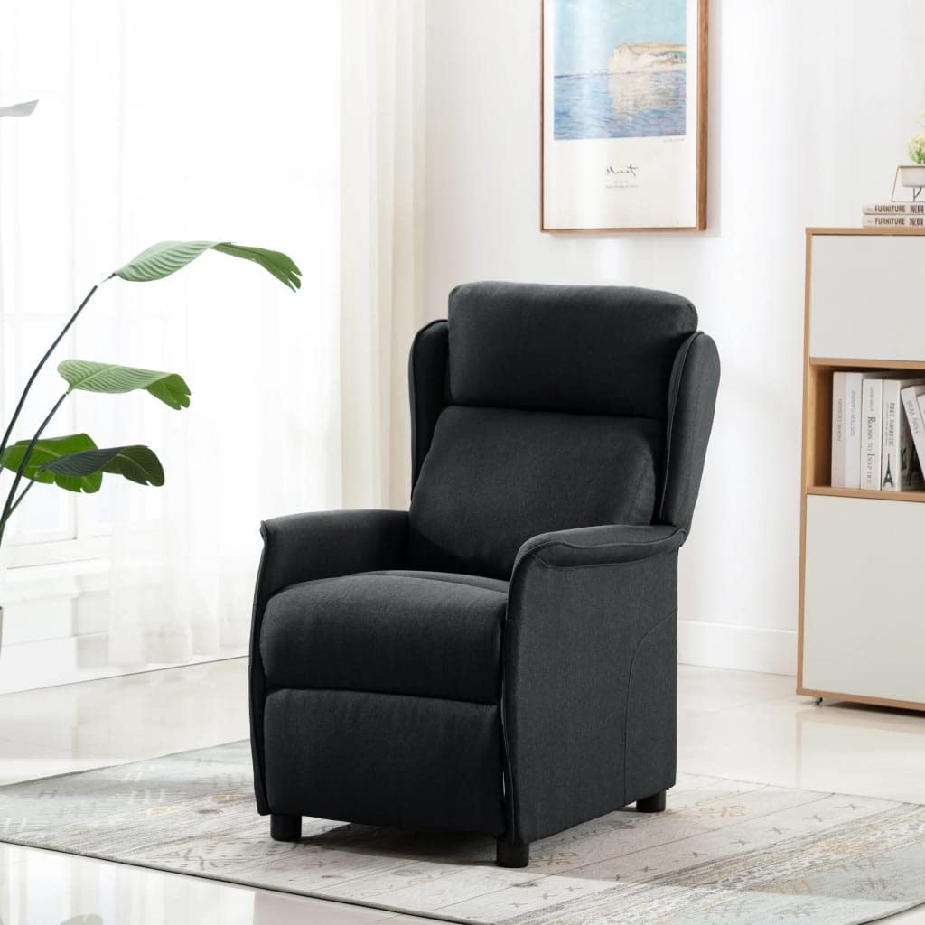 Ergonomic Massage Recliner Chair for Adults & Seniors - Dark Gray Fabric Sofa with Comfortable Fatigue Relief - Perfect for Home Theater, Living Room & Office Relaxation