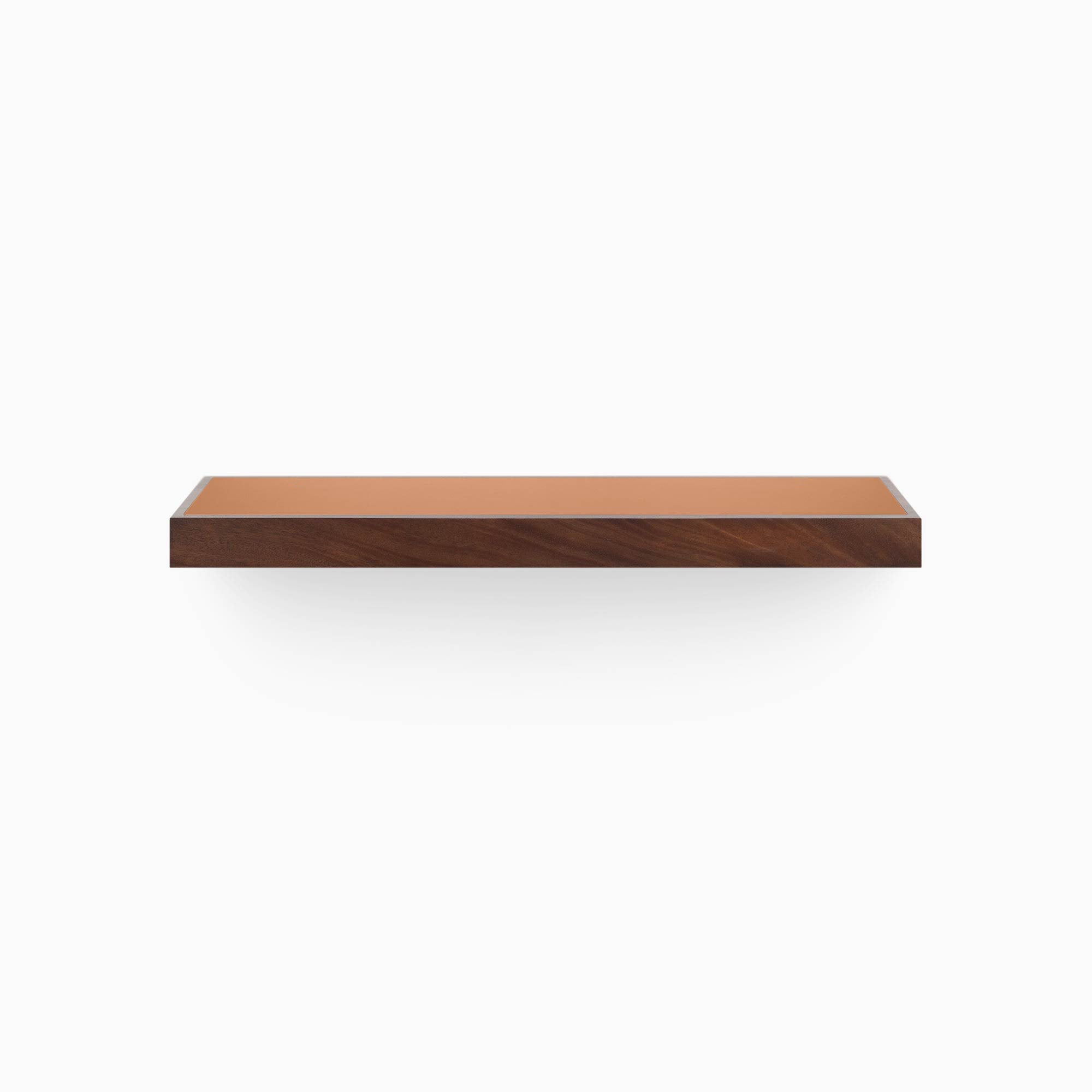 Aksel Inlay Nutmeg Floating Shelf - Modern Wood Wall Shelf for Living Room, Kitchen, Bathroom Storage & Decor