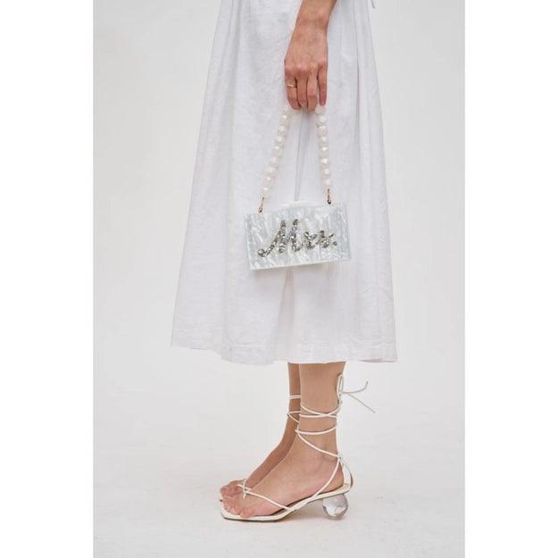 Elegant White Wedding Evening Clutch for Bride - Perfect for Bridal Parties, Prom & Special Occasions