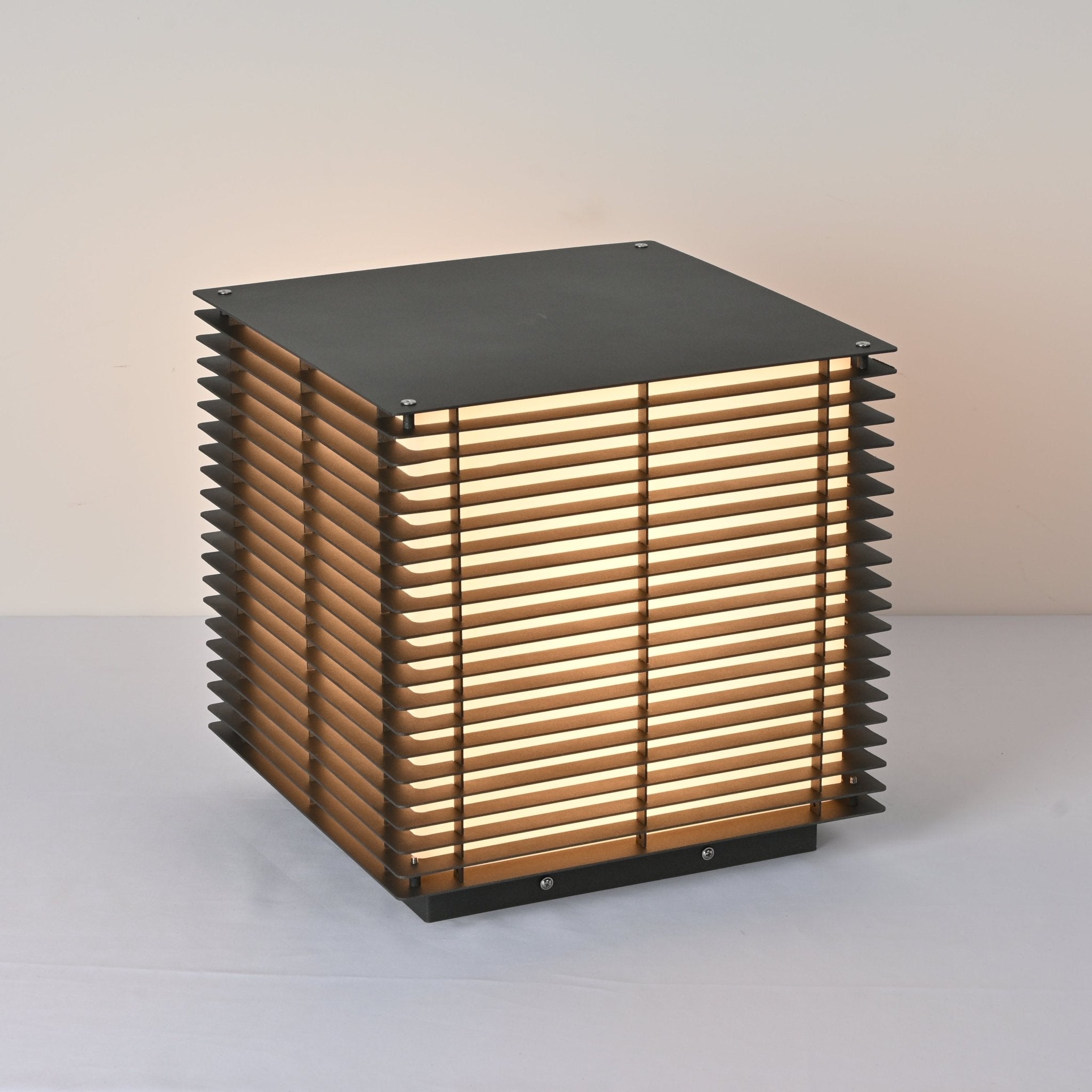 Solar Powered Grid Post Outdoor Light - Weatherproof LED Landscape Lighting for Garden, Pathway, Driveway, and Patio Decor