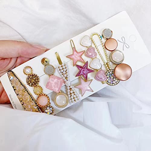 Pink1 8Pin Hair Clips