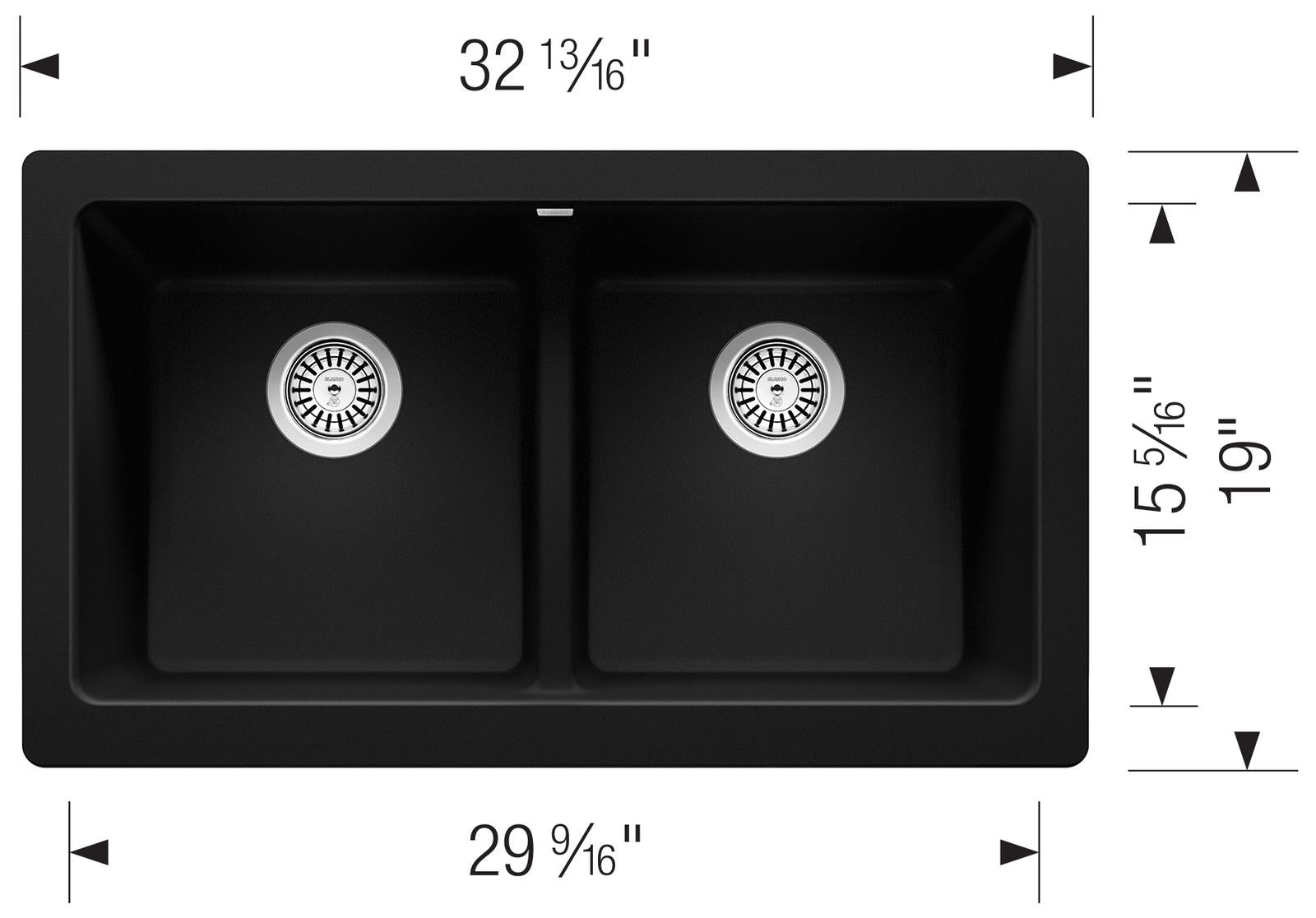 Blanco Vintera 33 Equal Double Bowl Apron Front SILGRANIT Kitchen Sink - Perfect for Farmhouse & Modern Kitchen Designs