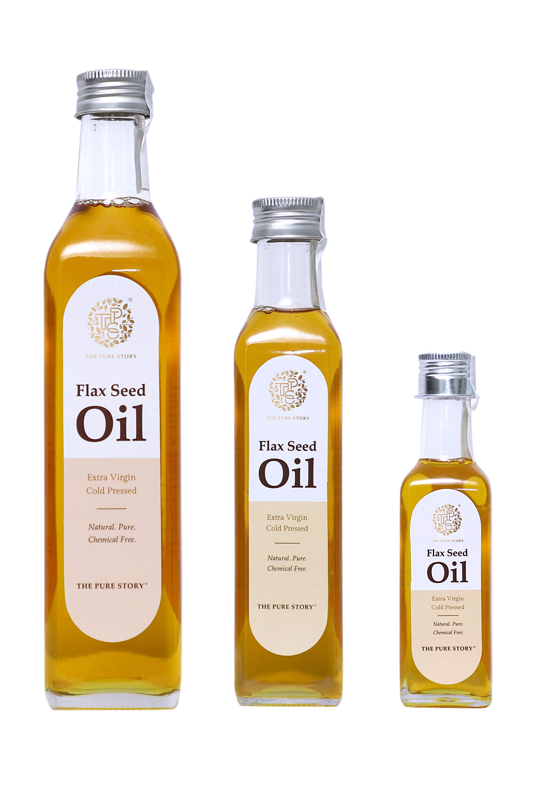 Pure Flaxseed Oil 100% Natural Cold-Pressed | Rich in Omega 3,6,9 Fatty Acids | Organic Hair & Skin Care | Glass Bottle (250ml) | Perfect for Smoothies, Salad Dressings & DIY Beauty Recipes