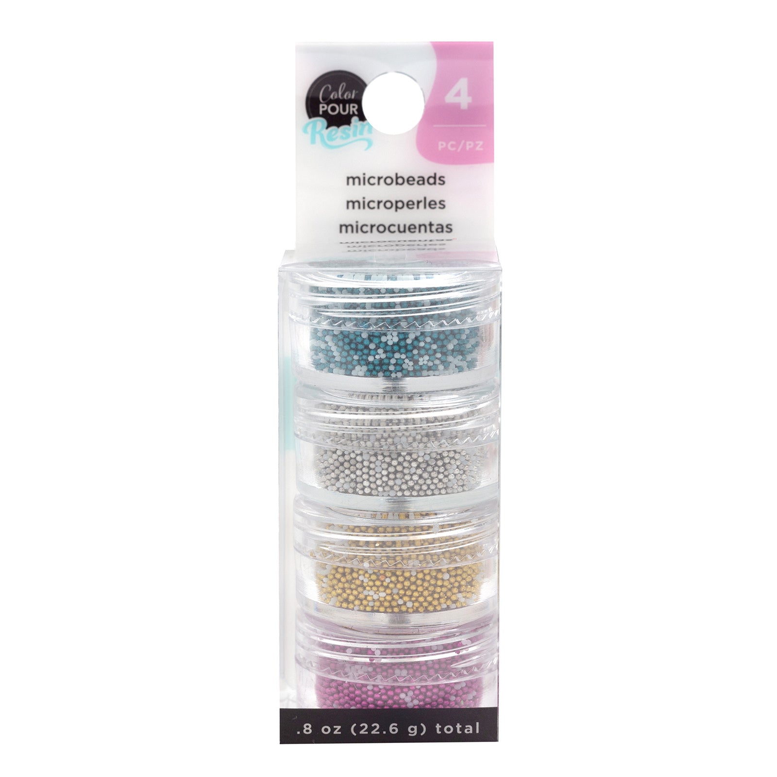 Color Pour Resin Mix Ins Microbeads - 4 Pack (50% OFF) - Perfect for DIY Epoxy Resin Art, Jewelry Making & Craft Projects