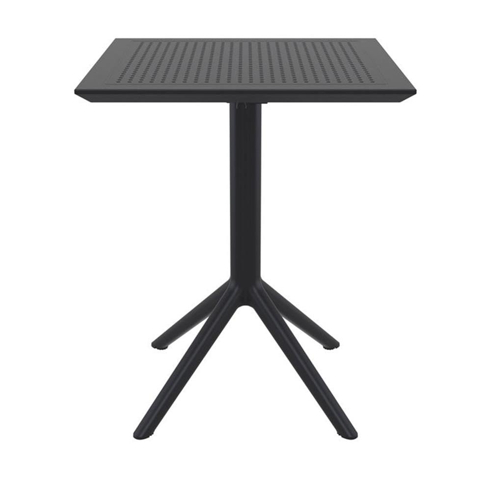Compamia Sky 24 Inch Square Folding Table - Black Finish | Portable & Space-Saving | Perfect for Picnics, Camping, Parties & Indoor Use
