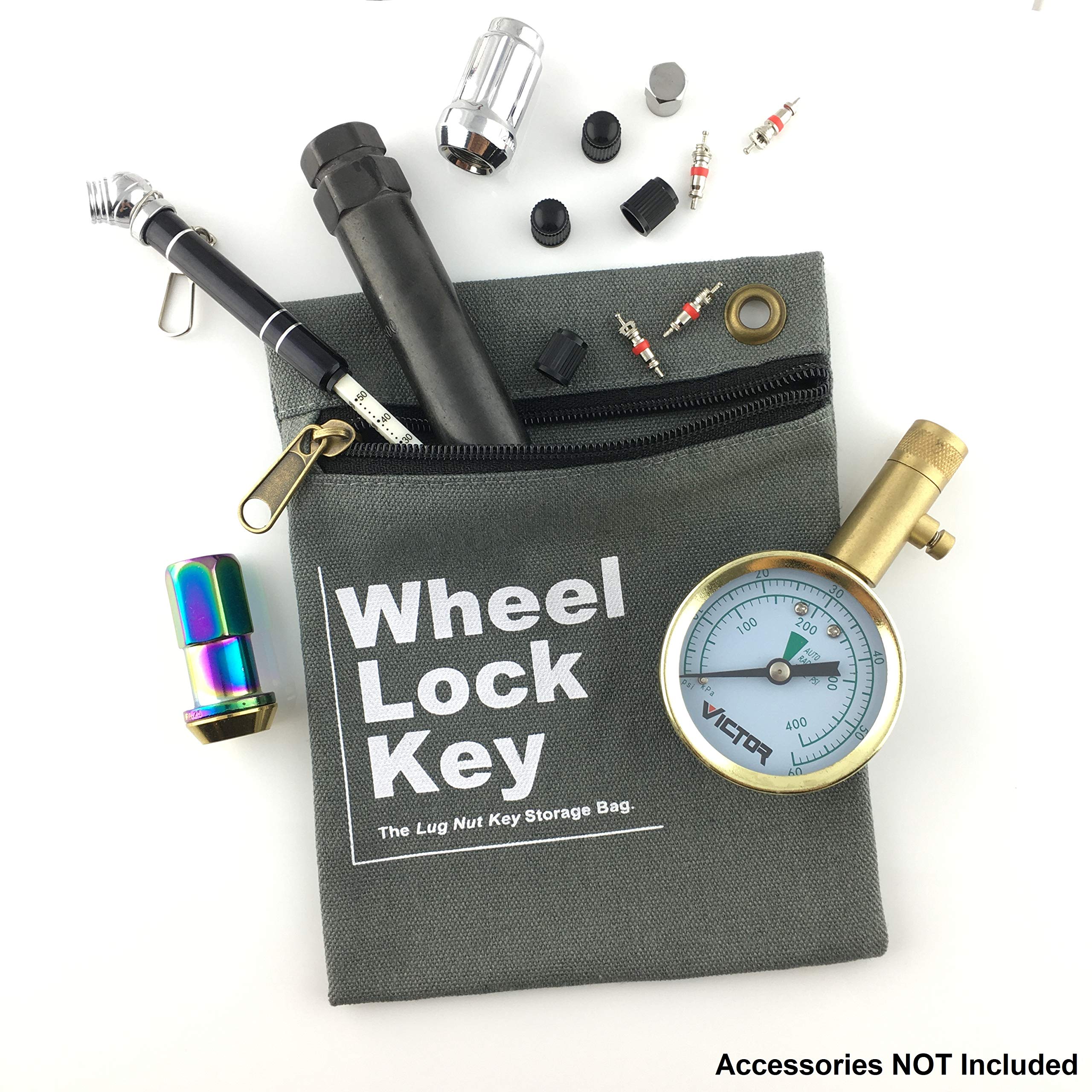 Wheel Lock Key Storage Bag - Secure Organizer for Wheel Locks, Locking Lug Nuts & Spare Keys (2 Pack) | Perfect for Car Enthusiasts, Mechanics & Road Trips