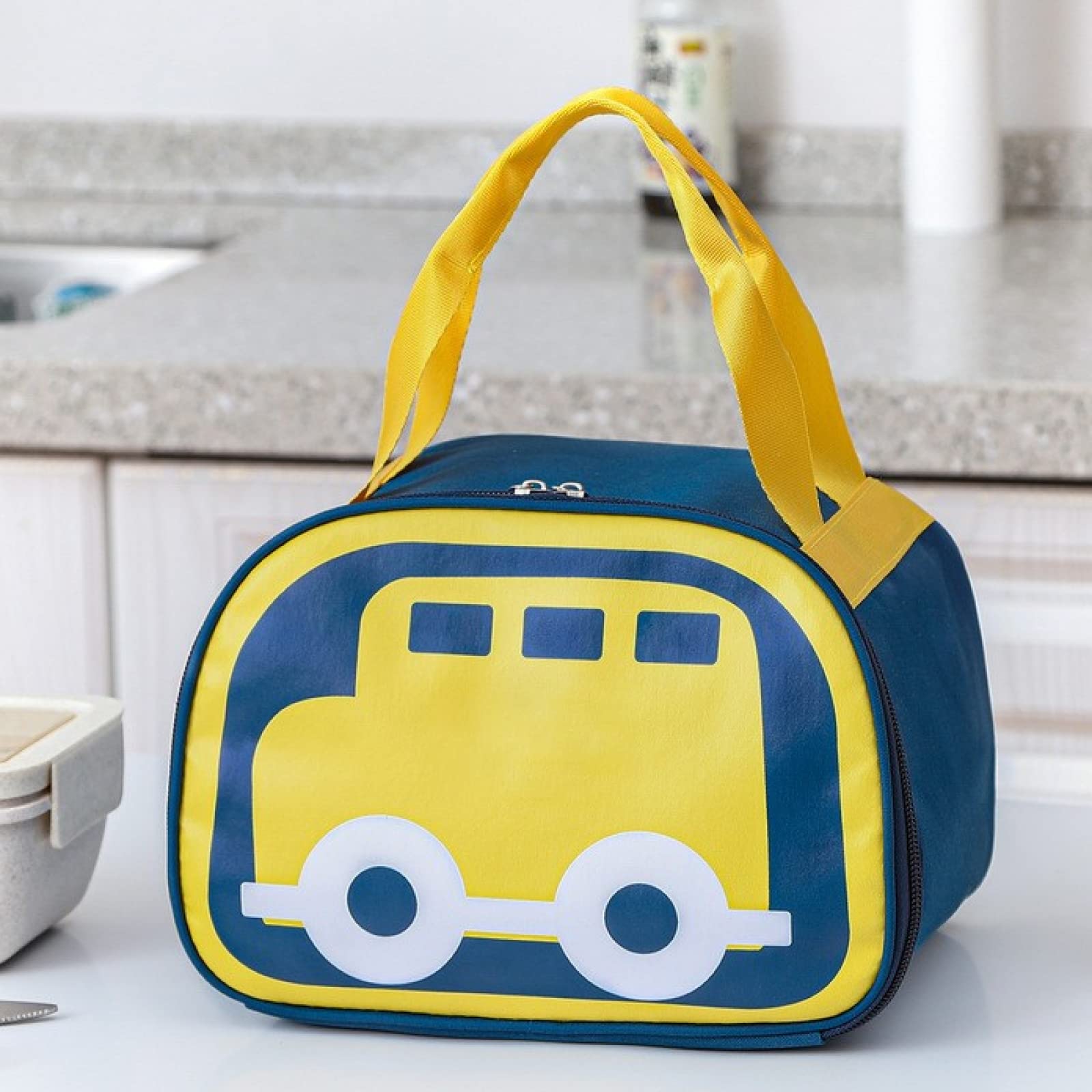 MRBJC Insulated Lunch Bag - Oil-Proof & Leakproof Cooler Tote for Work, Picnic, Sports & Travel - Perfect for Keeping Meals Fresh (Blue) | Ideal for Office, School, Outdoor Activities & Daily Commute