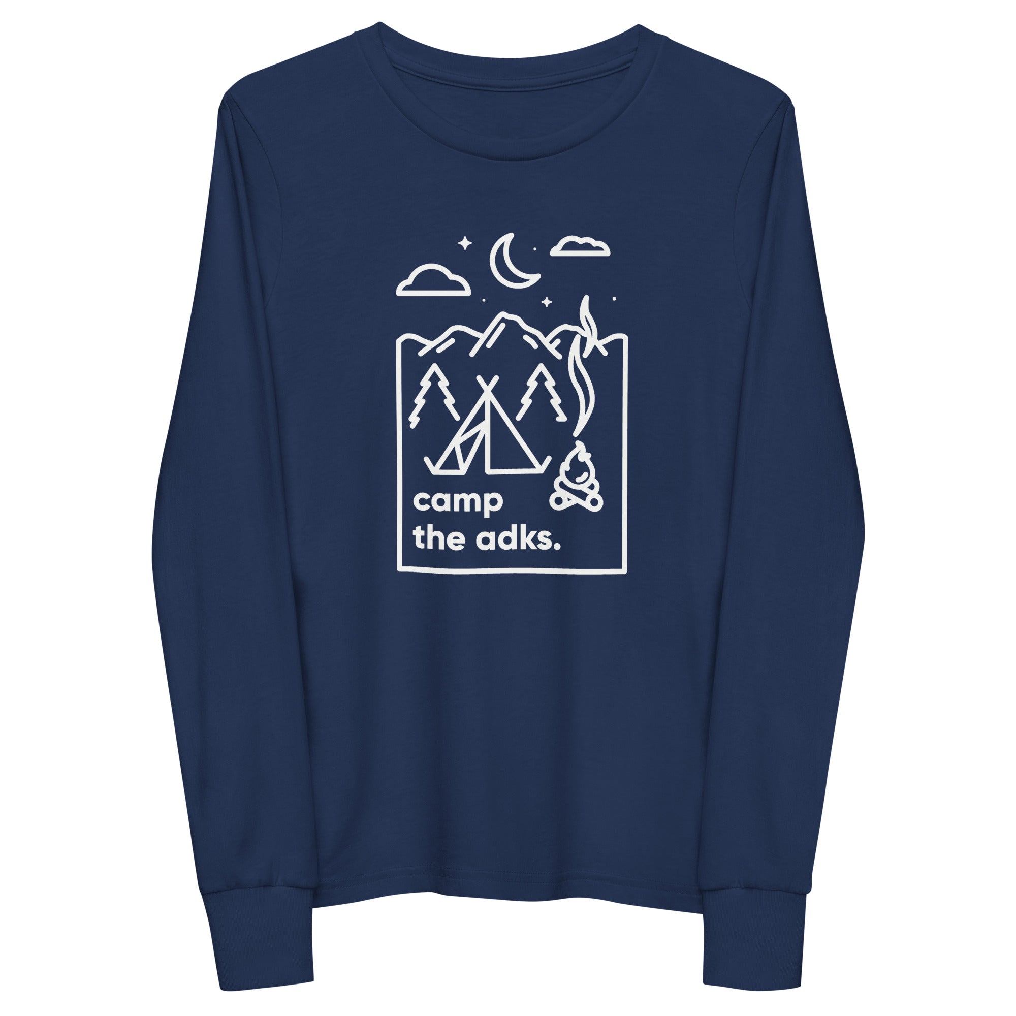 CampADK Long Sleeve Shirt for Youth - Comfortable Outdoor & Casual Wear for Boys & Girls - Perfect for Camping, Hiking, and School Activities