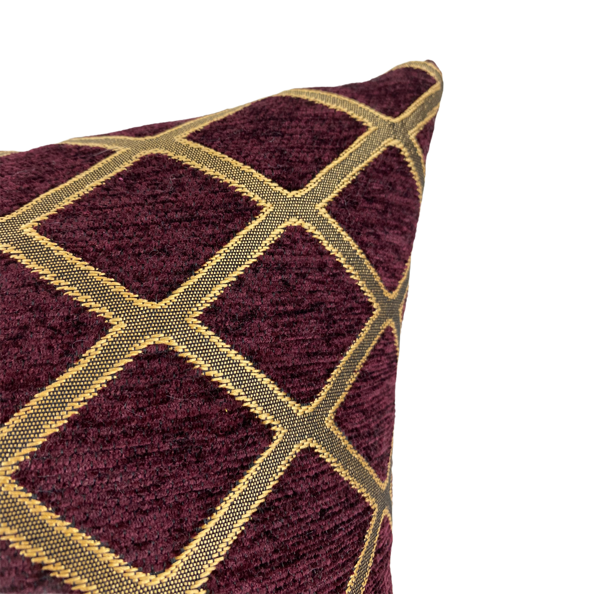 Luxury Diamond Chenille Wine Throw Pillow 20x20 - Soft Decorative Couch Pillow for Living Room, Bedroom & Home Decor - Perfect Gift for Wine Lovers