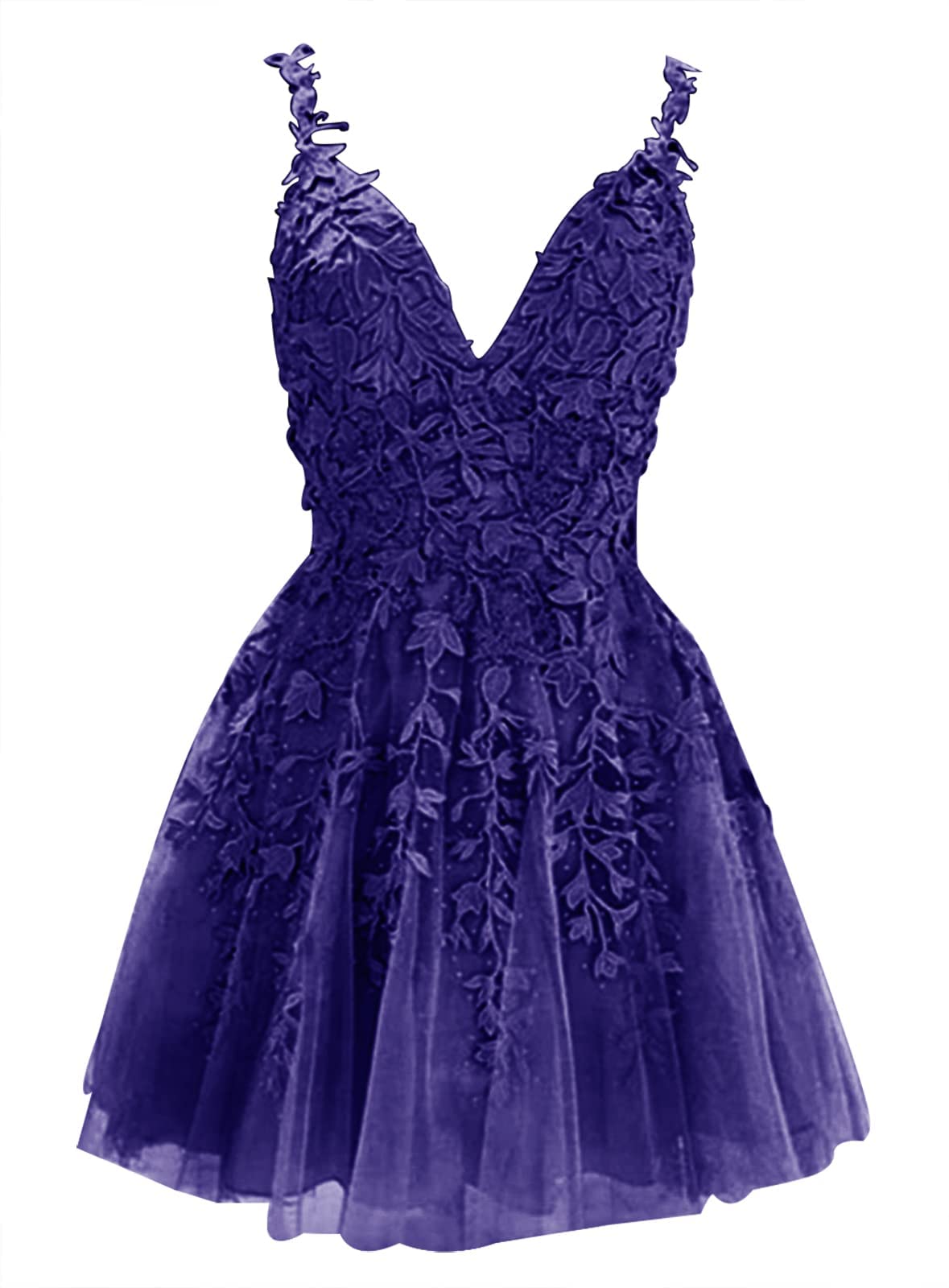 Ailidaw V Neck Lace Homecoming Dress for Junior Bridesmaid | Short Prom Cocktail Evening Party Dress 2022 | Perfect for Weddings, Dances & Formal Events