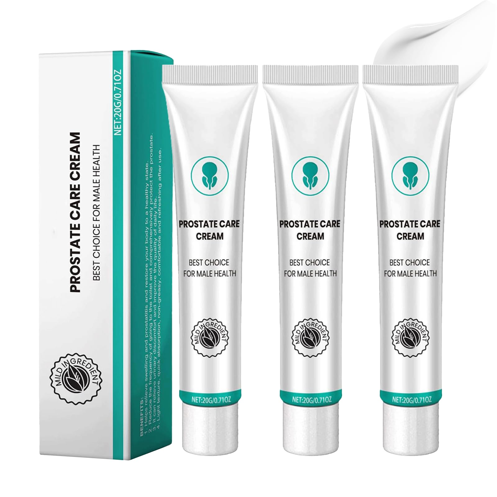 Best Prostate Cream for Men - Natural Prostate Relief & Treatment Formula - Supports Prostate Health & Enhances Comfort (3-Pack) - Ideal for Nighttime Use & Daily Discomfort Relief