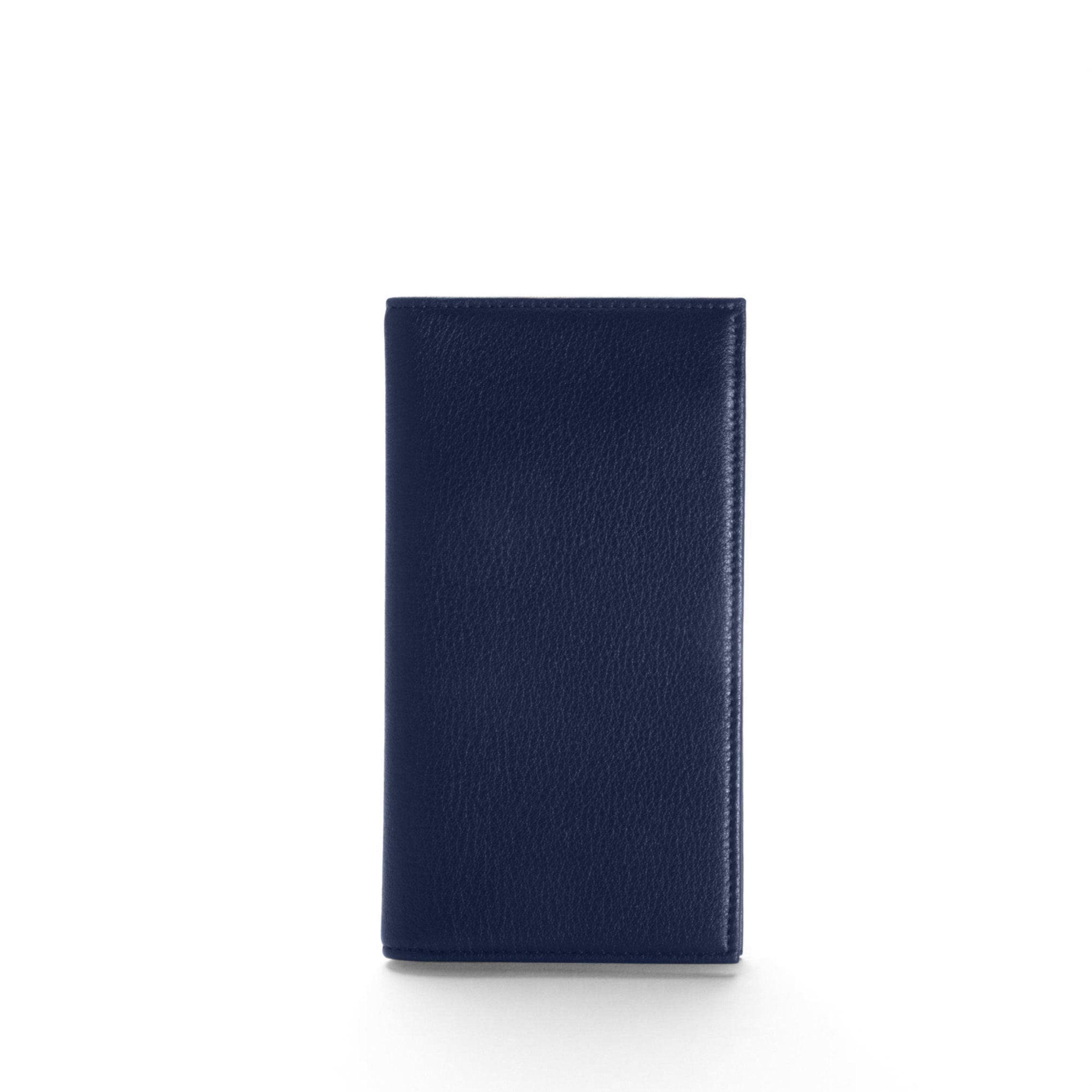 Premium Navy Blue Checkbook Cover with Dividers - Organize & Protect Your Checks in Style | Ideal for Business, Personal Finance & Banking Needs