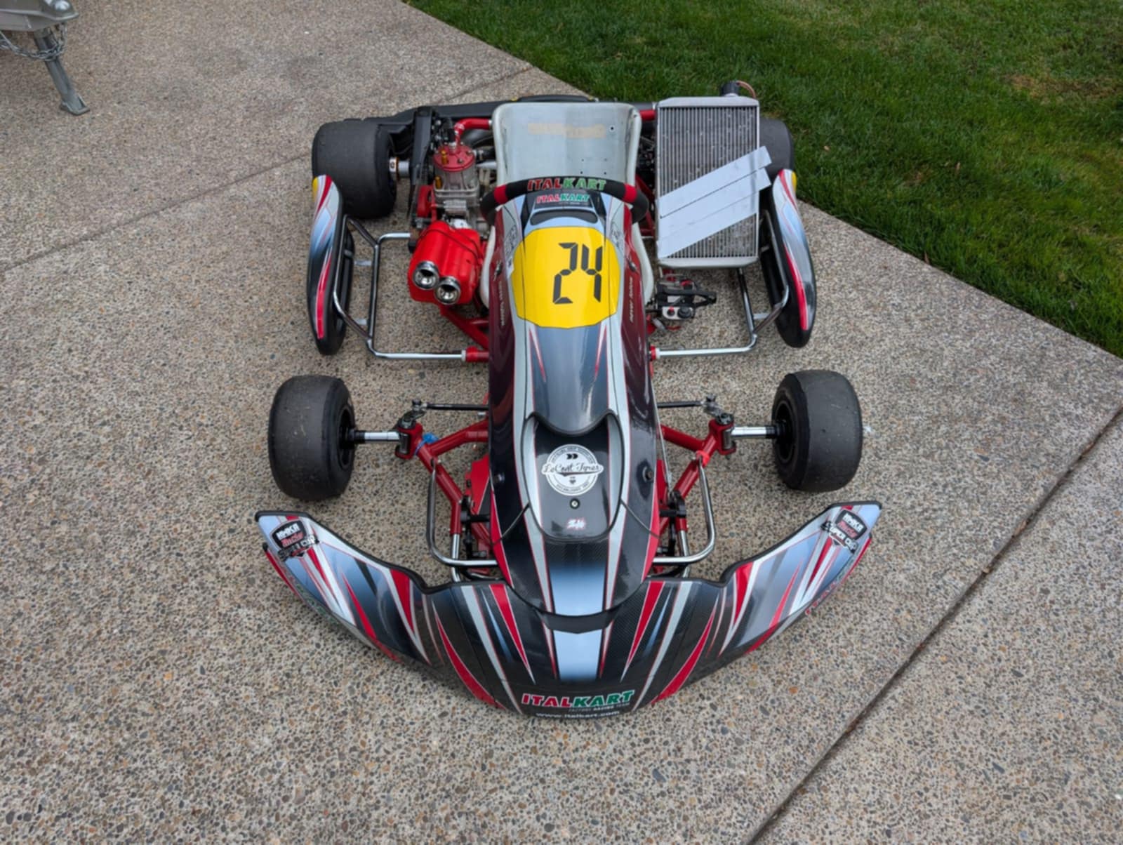 2024 Italkart Laguna Red X125 WC - High-Performance Racing Kart for Competitive Track Racing & Professional Karting Events