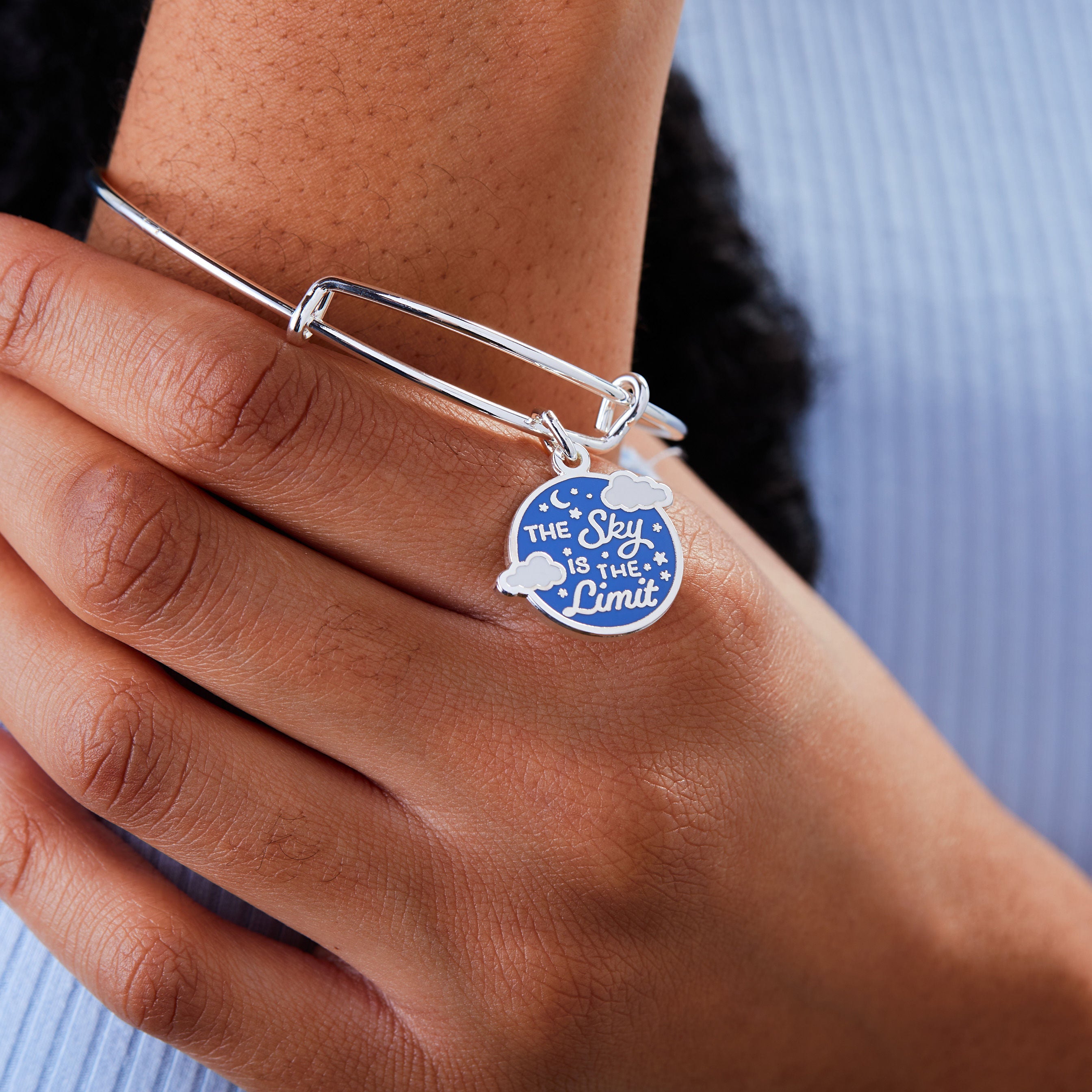 Limitless Sky Charm Bangle - Elegant Adjustable Bracelet for Women - Perfect for Everyday Wear, Gifts & Special Occasions