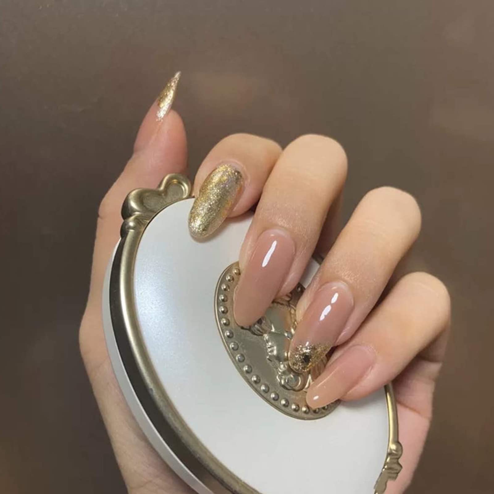 Premium 504pcs Almond Press On Nails - Clear Acrylic Full Cover Fake Nail Extensions for DIY Nail Art, 12 Sizes with Storage Case - Perfect for Home Manicures, Parties & Special Occasions