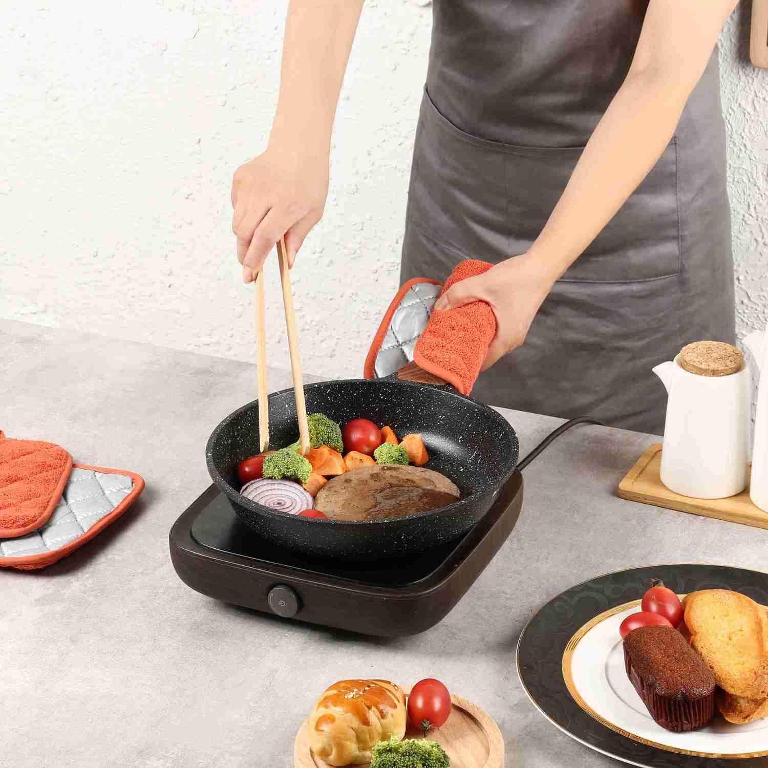 Heat Resistant Cotton Oven Pot Holder Set of 3 - 7
