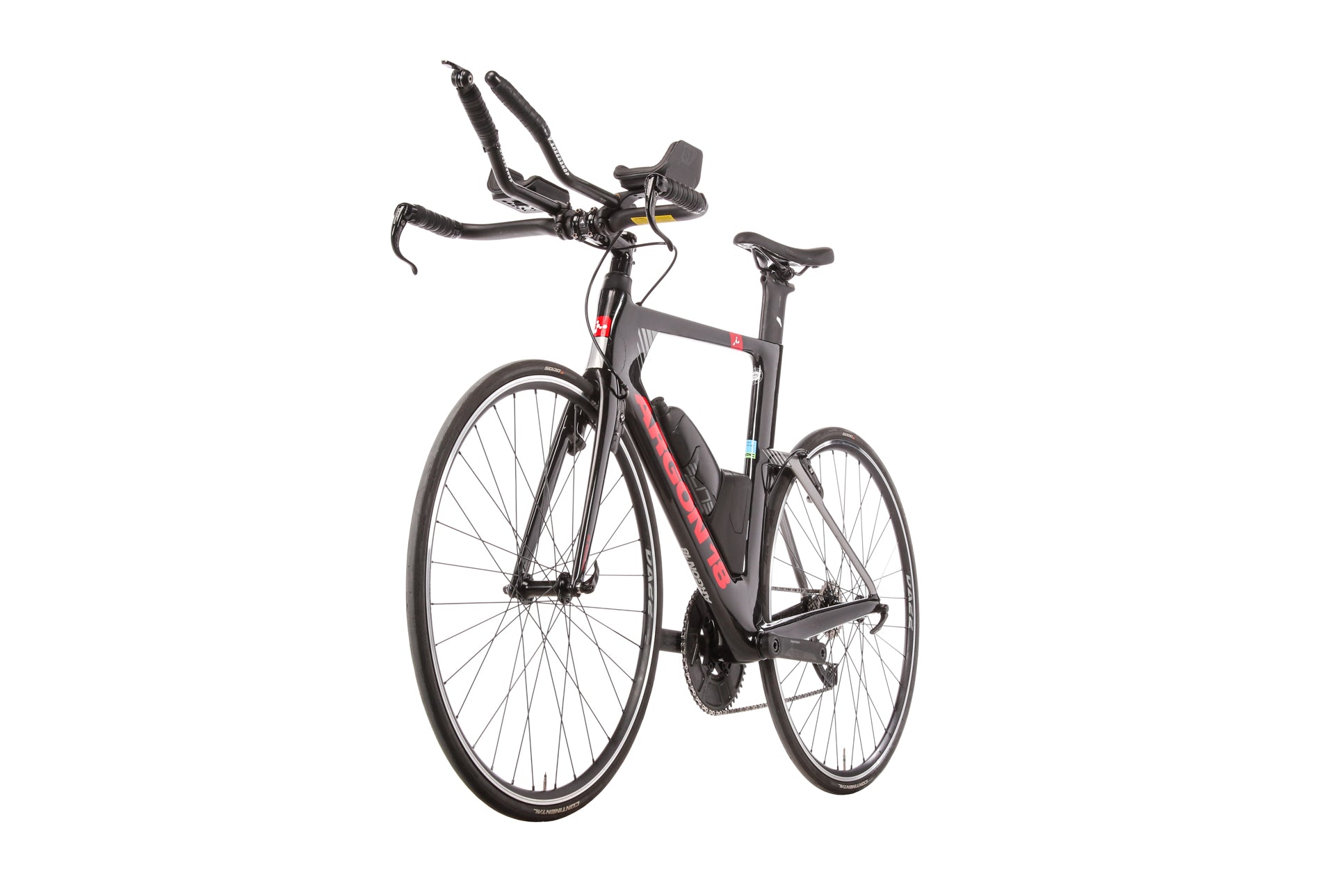 Argon 18 E 117 TRI Time Trial Bike 2019 - Carbon Fiber Aero Road Bike for Triathlons & Racing - Large Size for Competitive Cyclists - Perfect for Triathlon Training & Time Trial Events