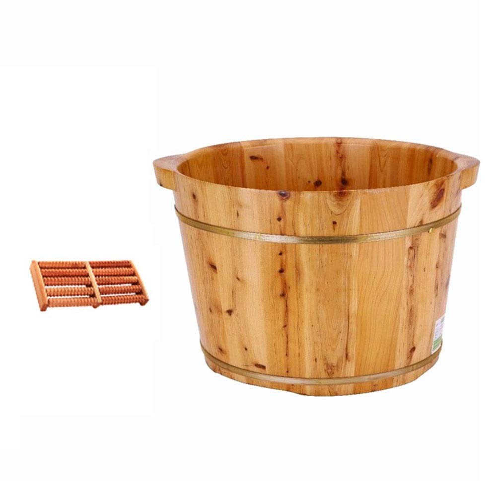 Premium Wooden Foot Bath Tub with Massage - JHDDP3 Sauna Bucket for Relaxation, Spa & Home Therapy - Perfect for Aromatherapy, Herbal Soaks & Stress Relief