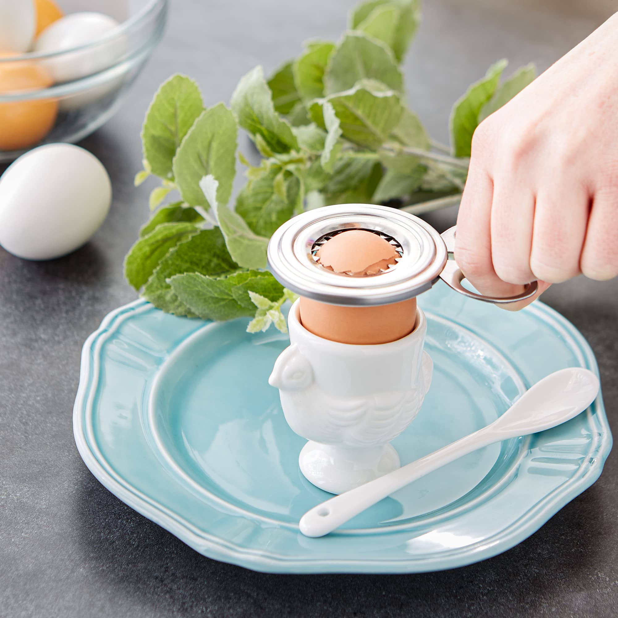 RSVP International Endurance Kitchen Tool Set - Premium Stainless Steel Egg Topper | Durable, Dishwasher Safe & Easy to Clean | Perfect for Breakfast Prep, Cooking & Baking