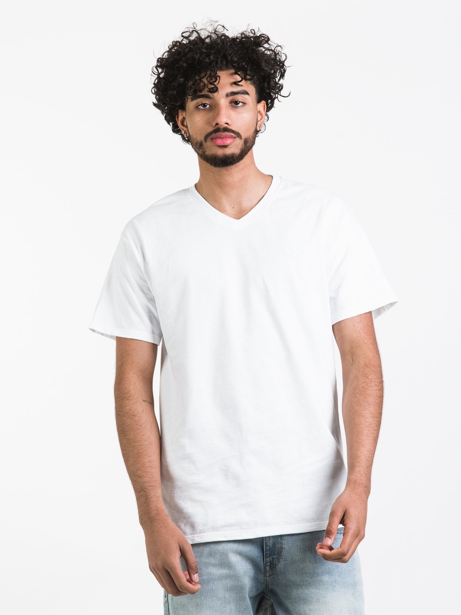 Champion Classic V-Neck Jersey T-Shirt - Soft Cotton, Breathable & Comfortable - Perfect for Casual Wear, Gym & Everyday Outfits