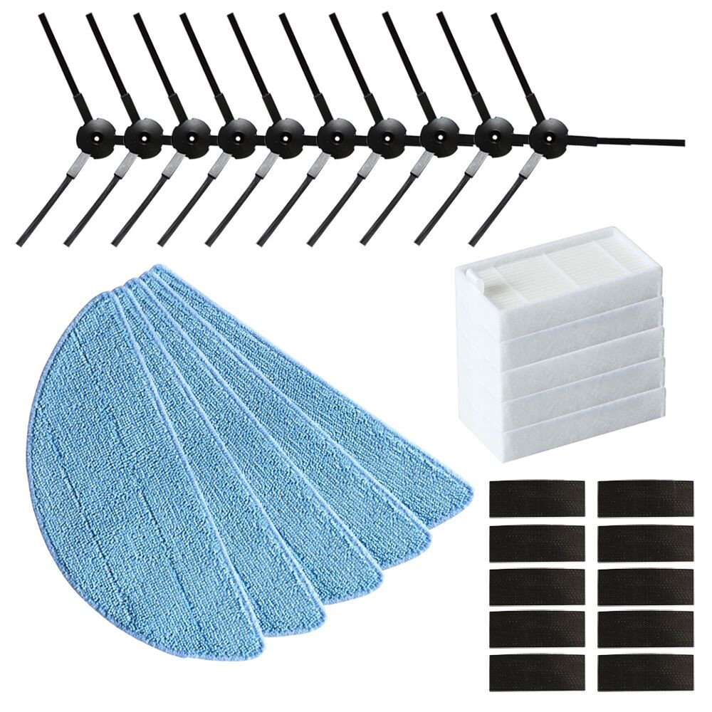 **Robotic Vacuum Cleaner Accessories Kit - Cylinder Brush, Filter, Mop Cloth & Cleaning Tools for Roomba, Shark, Eufy | Perfect for Pet Hair & Hard Floor Cleaning**    *(Use Case: Ideal for maintaining your robot vacuum's performance, removing pet hair, dust, and debris from carpets & hard floors.)*
