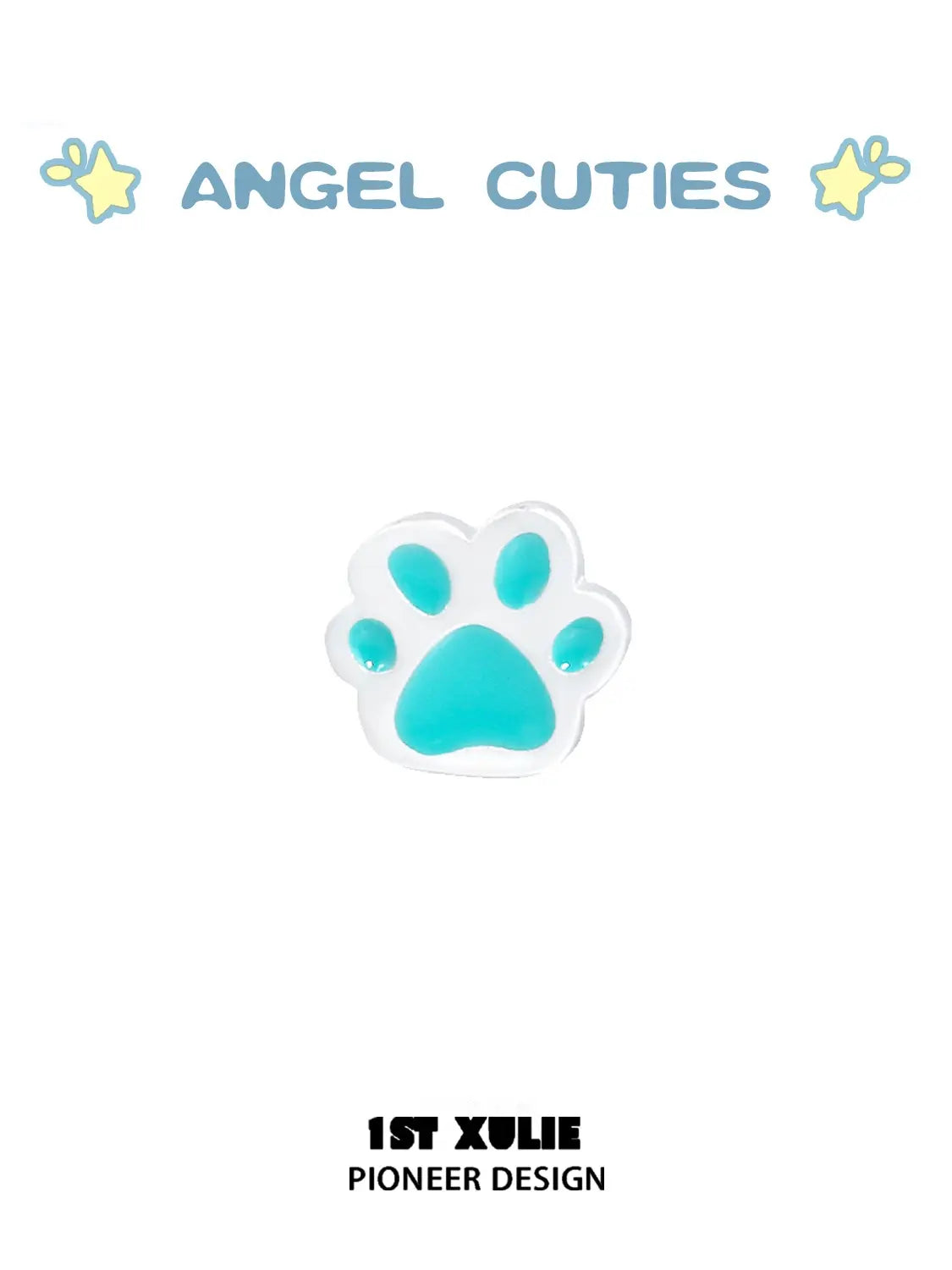 Angel Cuties 925 Sterling Silver Colorful Paw Print Stud Earrings for Women - Cute Animal Jewelry Gift for Cat Lovers, Pet Owners & Animal Enthusiasts - Perfect for Daily Wear, Parties & Gifts