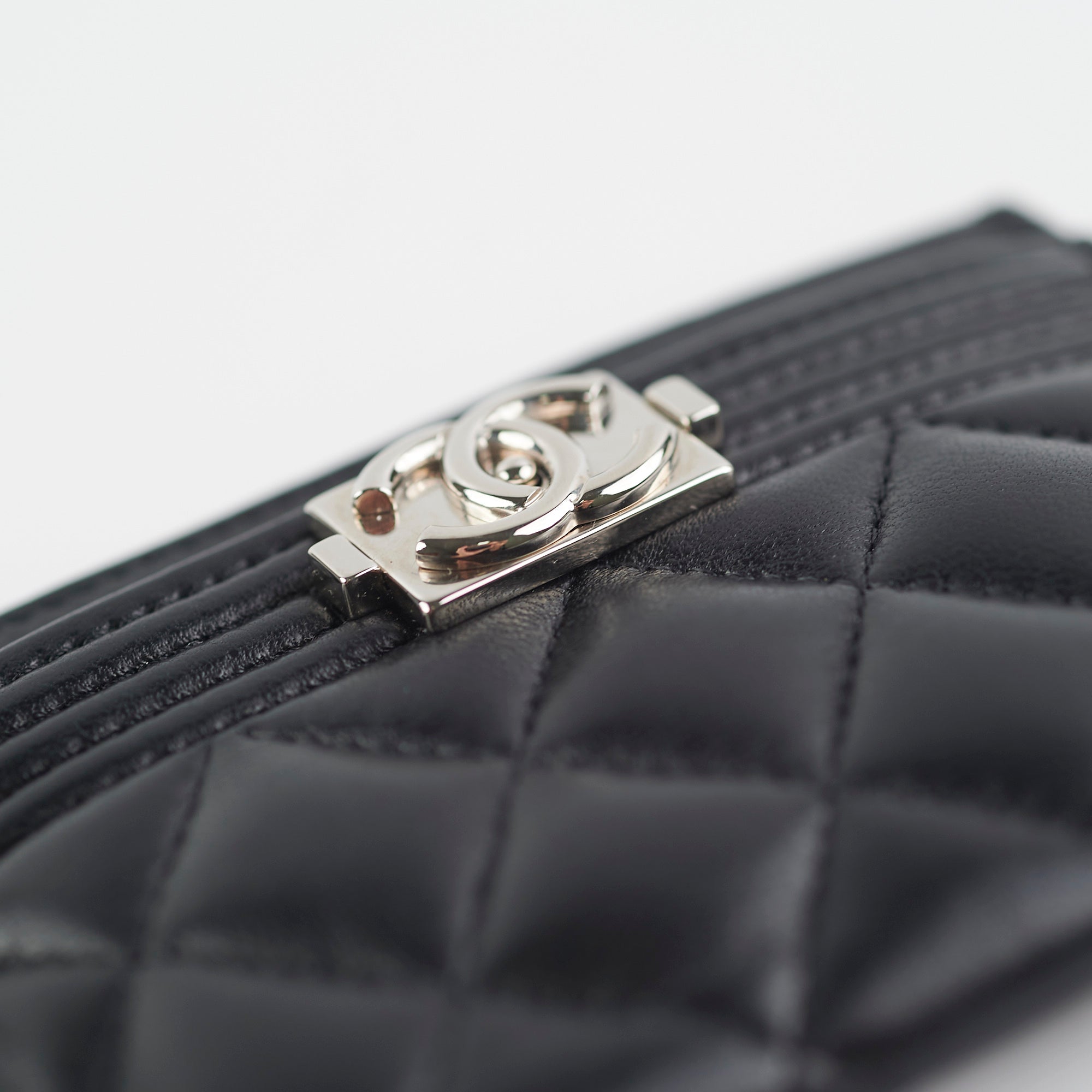 Chanel Boy Flap Card Holder Wallet in Black - Luxury Compact Wallet for Everyday Use & Travel