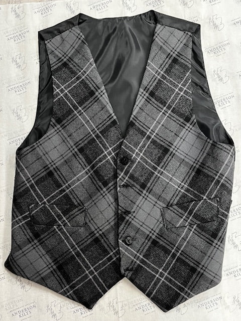 Highland Granite Tartan Waistcoat for Men - 42 Regular Size | Classic Scottish Vest for Formal Events, Weddings & Highland Dress