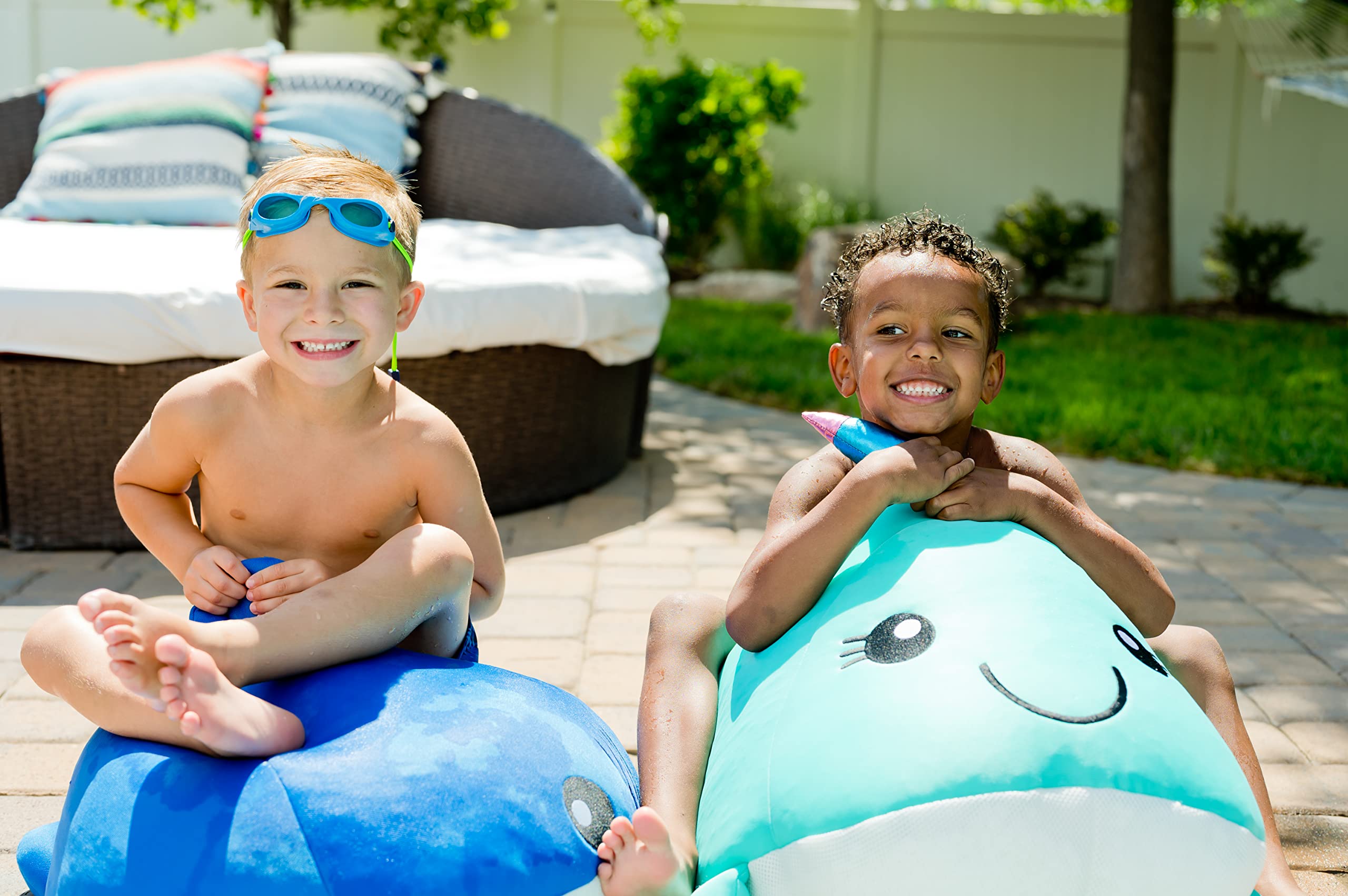 Premium Floating Animal Pool Floats & Noodles with EPS Foam for Kids, Teens & Adults - Comfortable Stuffed Inflatable Pool Lounger with Mesh Cover - Perfect for Summer Pool Parties, Beach Vacations & Backyard Relaxation